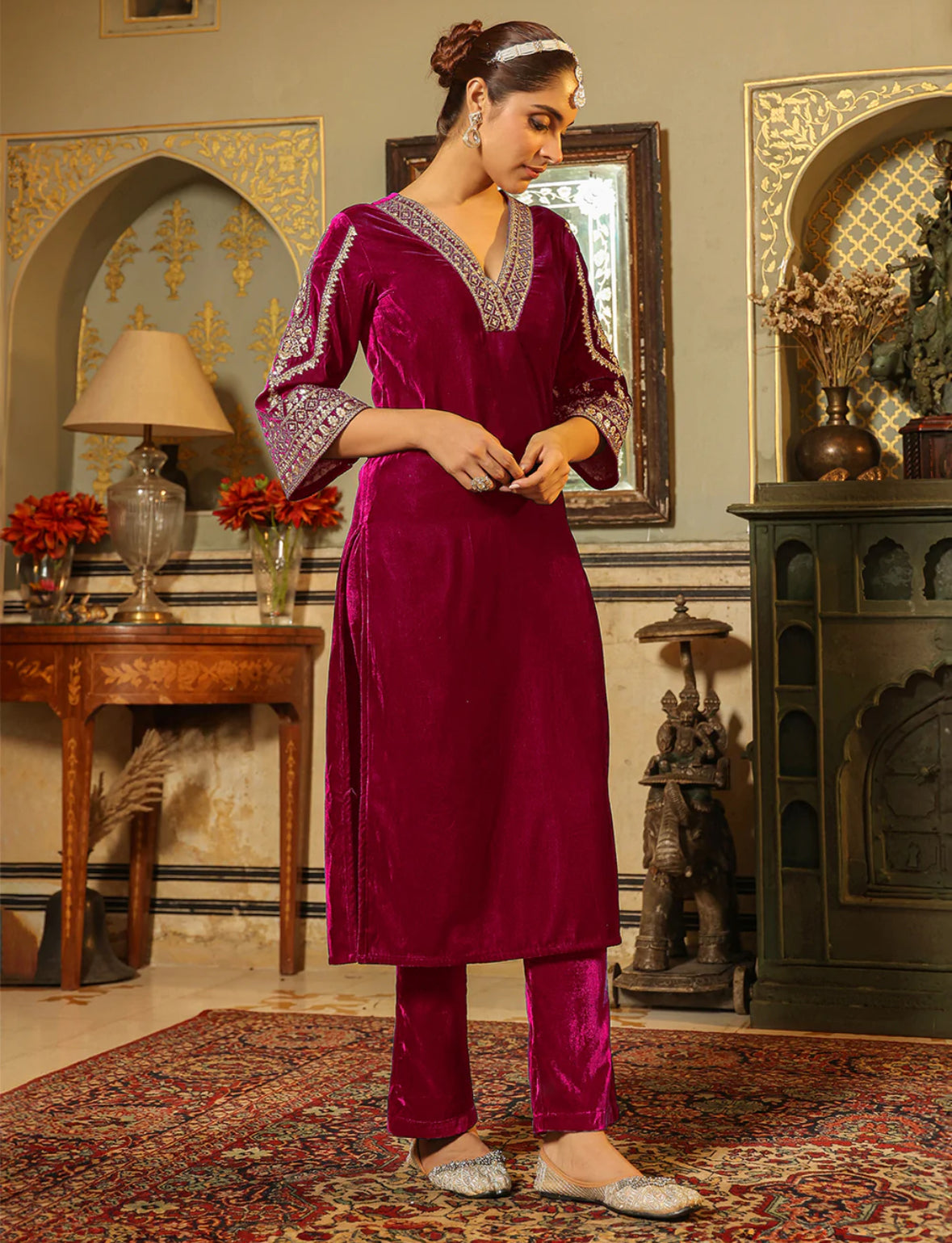 Beautiful Party Wear Cord Set Top And Bottom