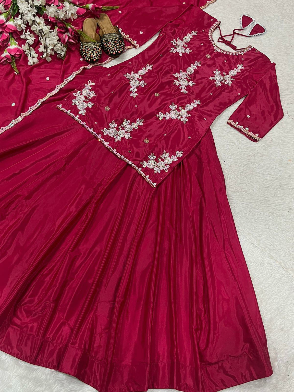 Party Wear Designer Top Lehenga And Fancy Dupatta