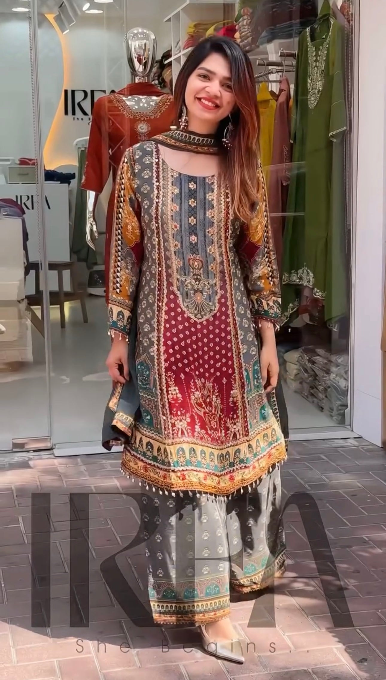 Beautiful Salwar Suit With Digital Print Hand Work