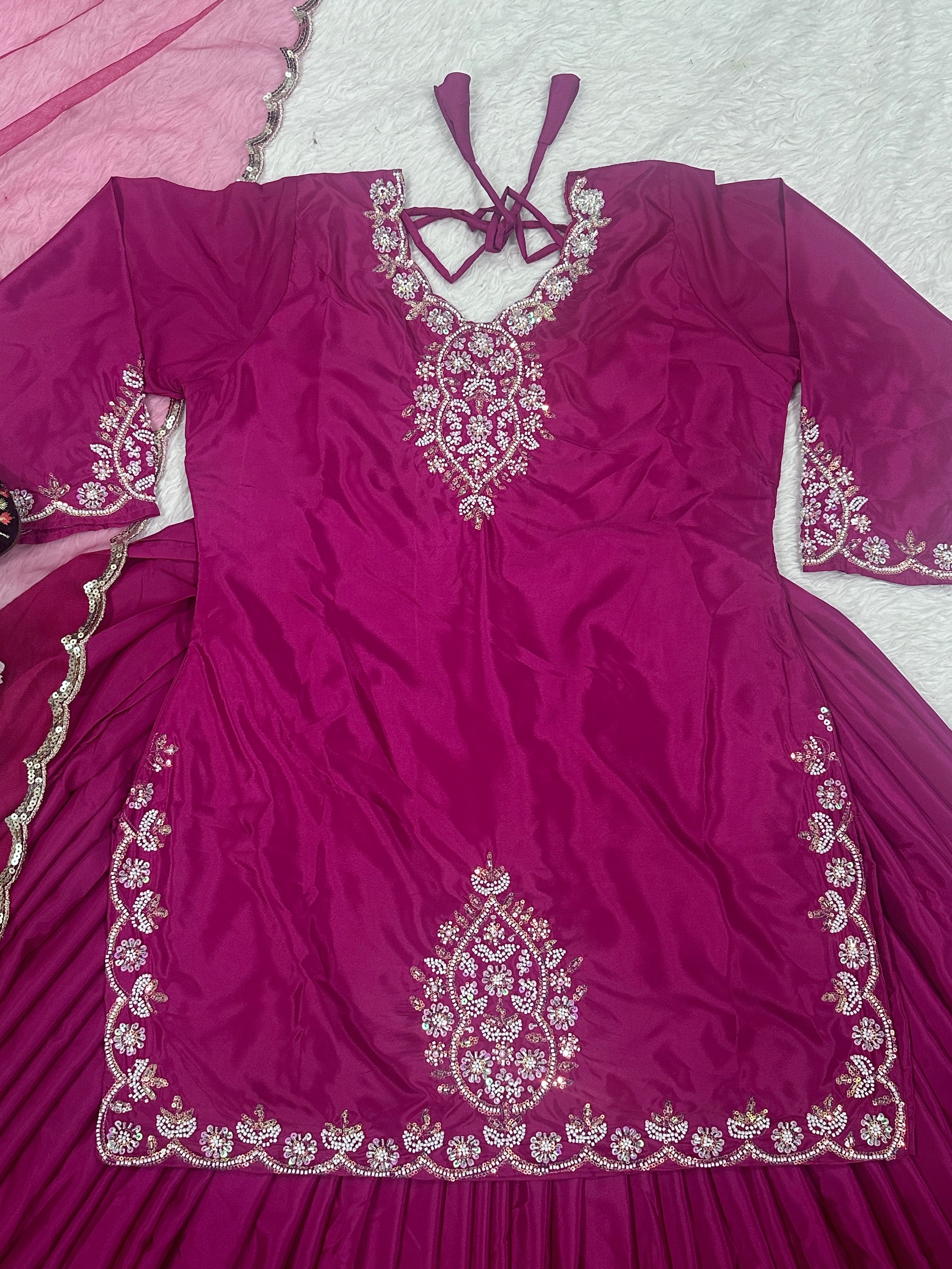 Party Wear Beautiful Top Lehenga And Dupatta