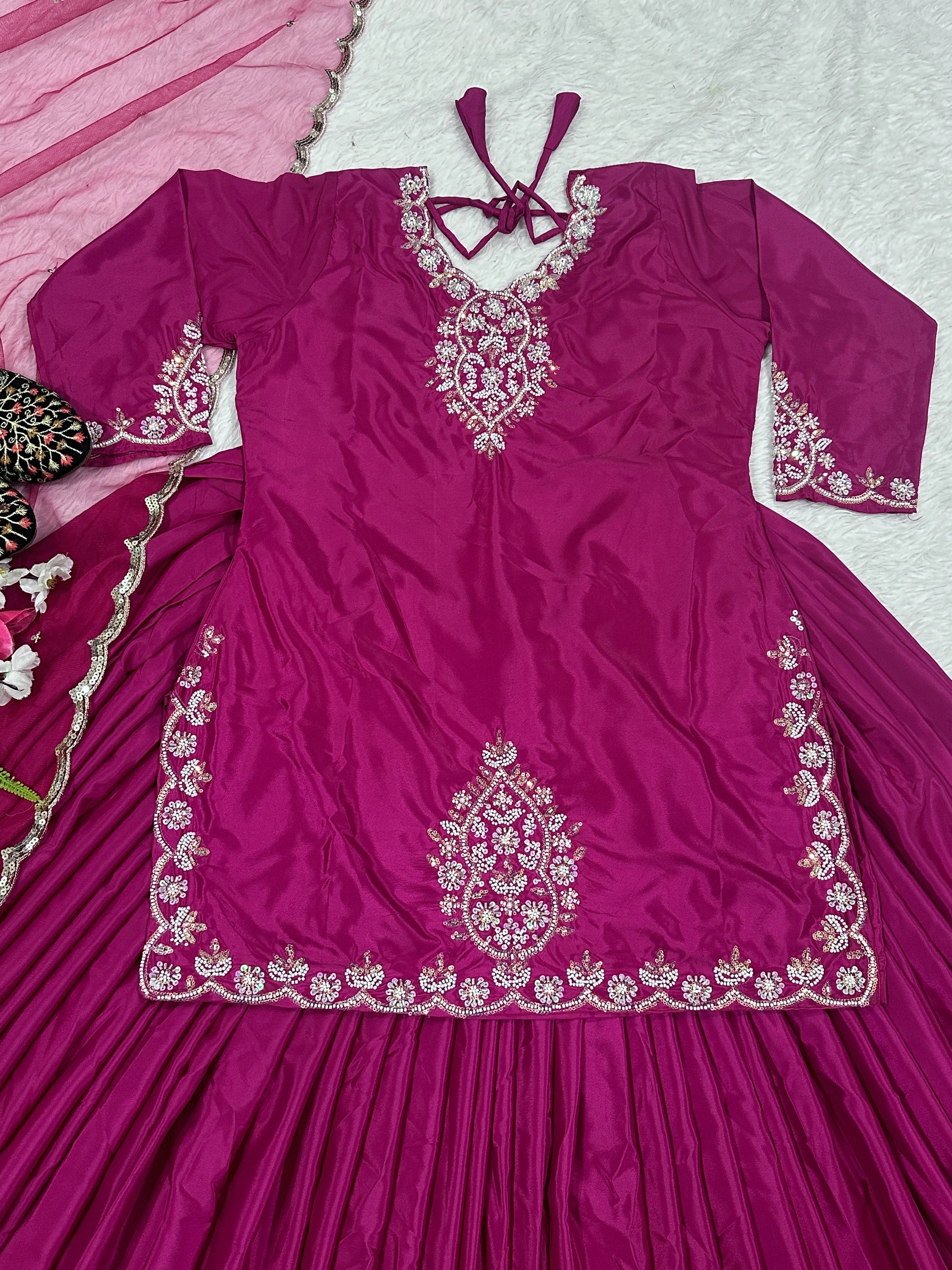 Party Wear Beautiful Top Lehenga And Dupatta