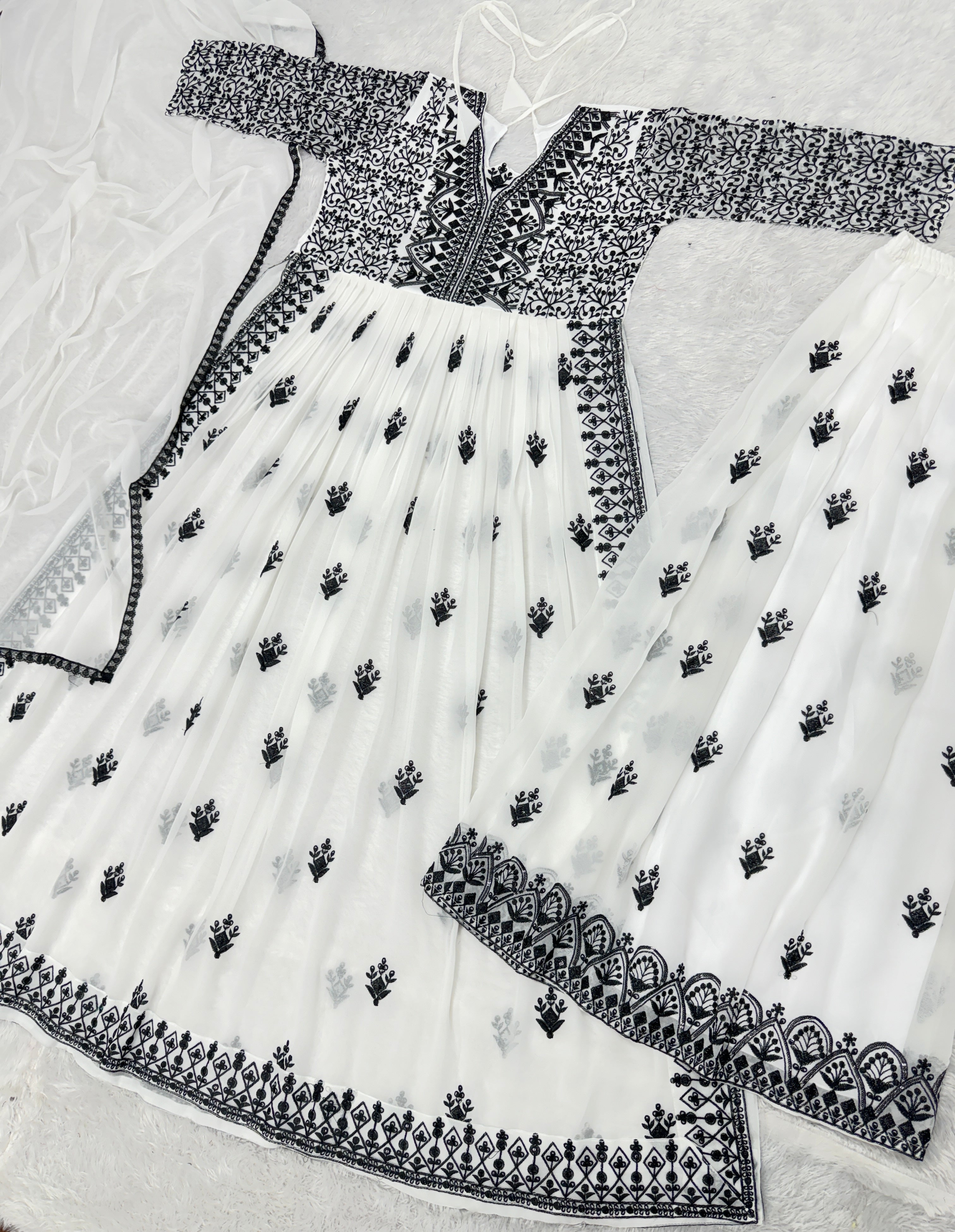 Party Wear Fancy Cut Top With Plazzo Suit Set