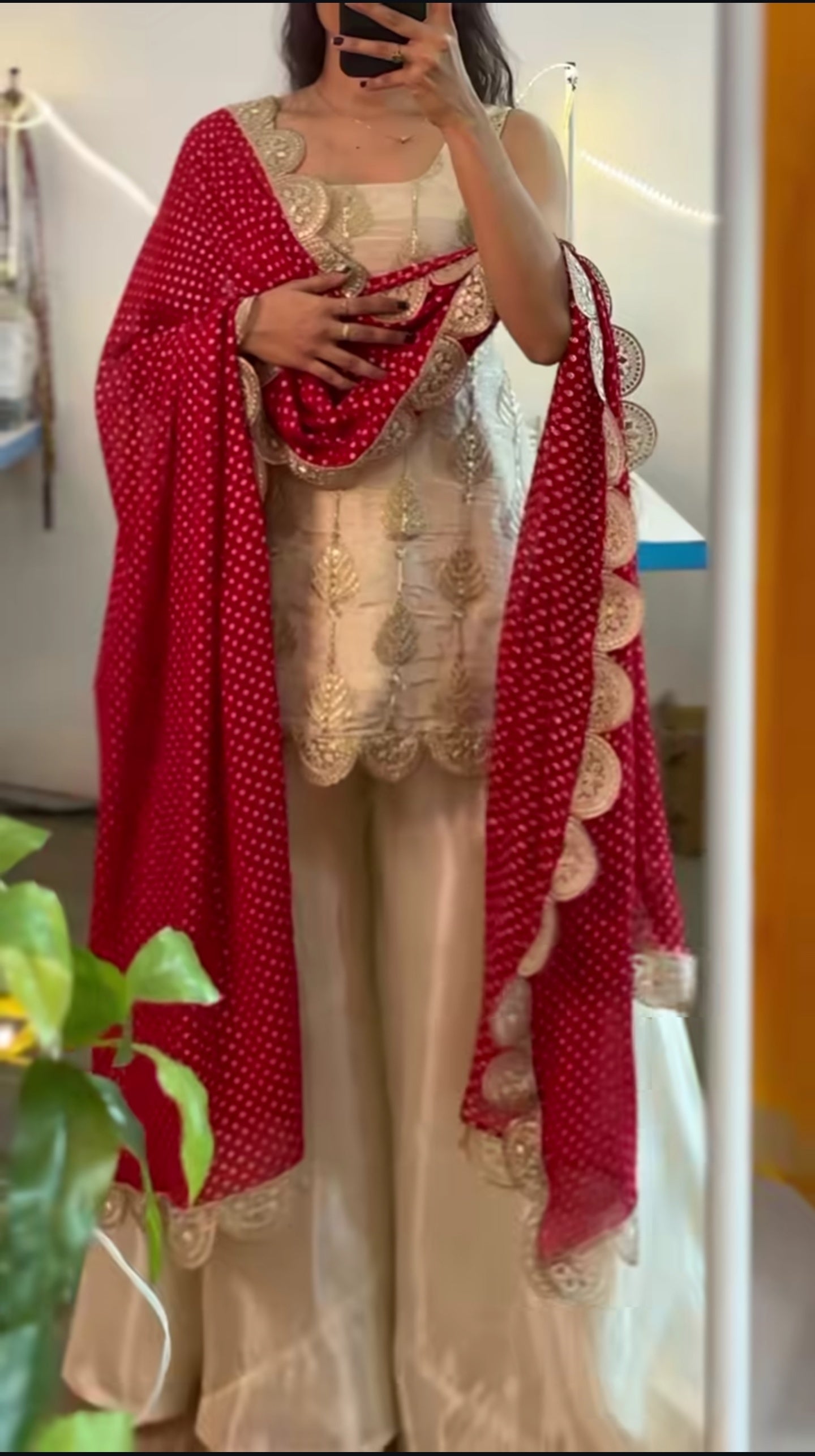 Fancy Suit Set With Embroidery Coding Sequence Work