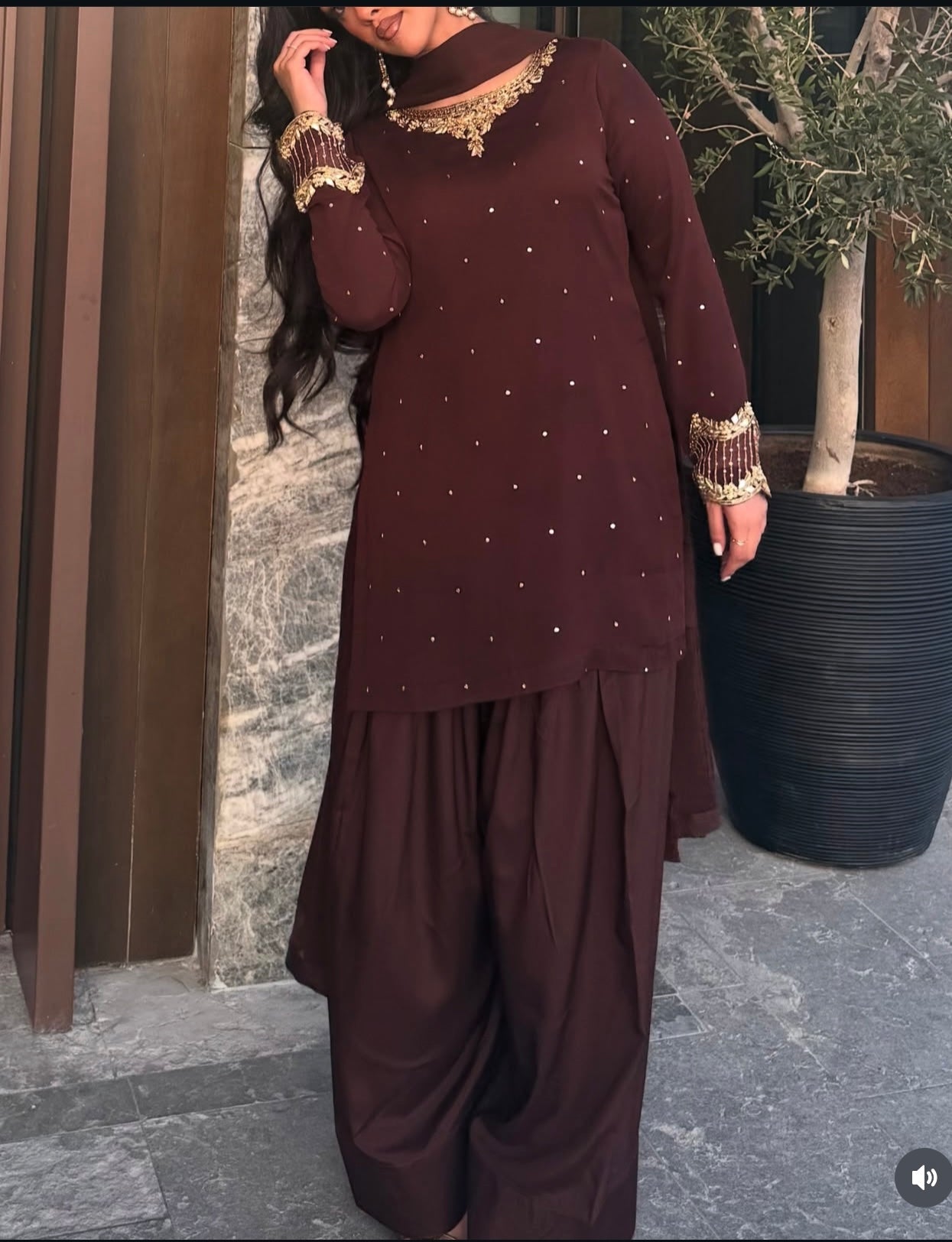 Designer Party Wear Top Pent & Dupatta With Embroidery Sequence Work