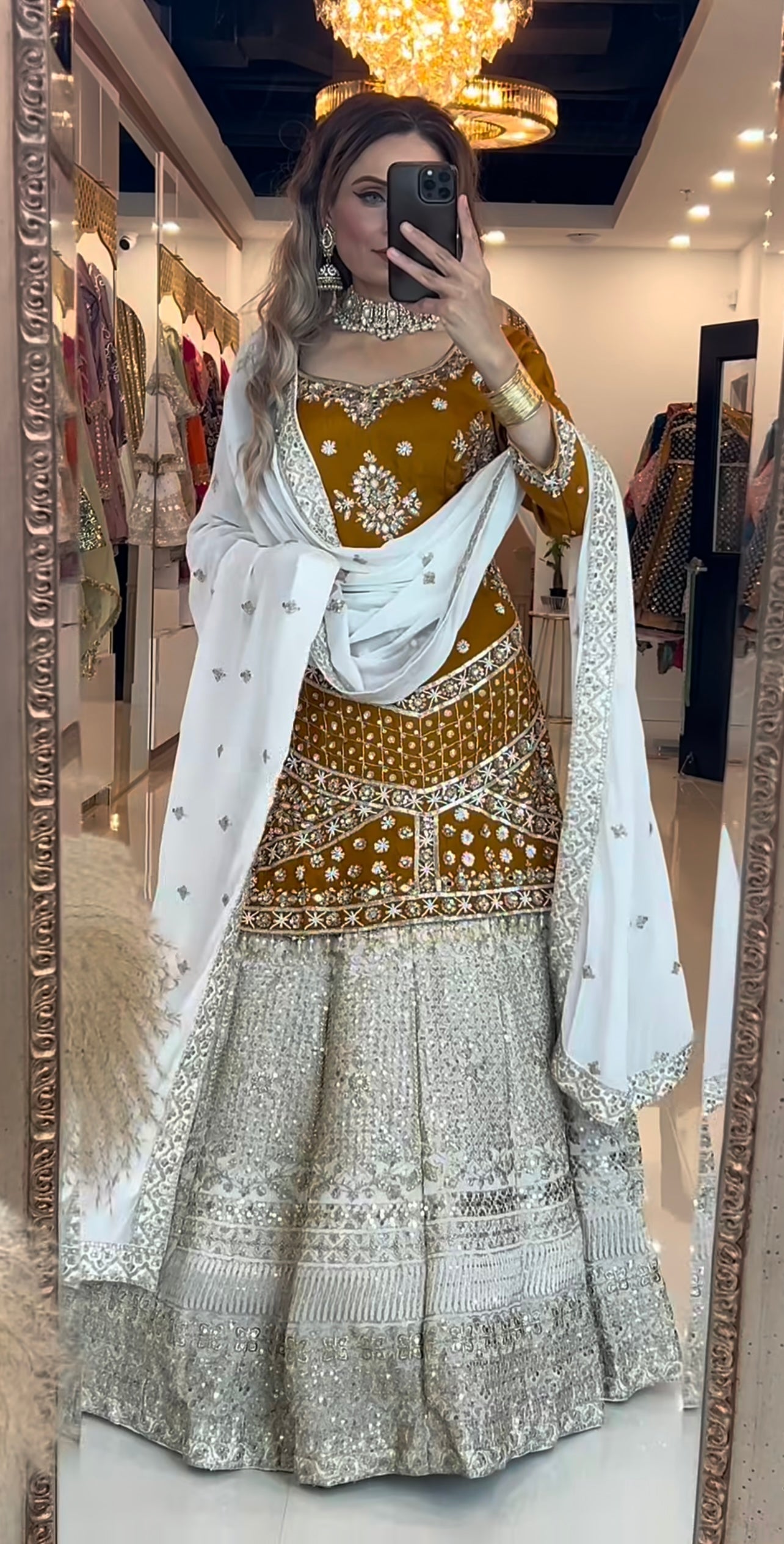 Fancy Top Lehenga With Embroidery Work, Sequence & Zari Work