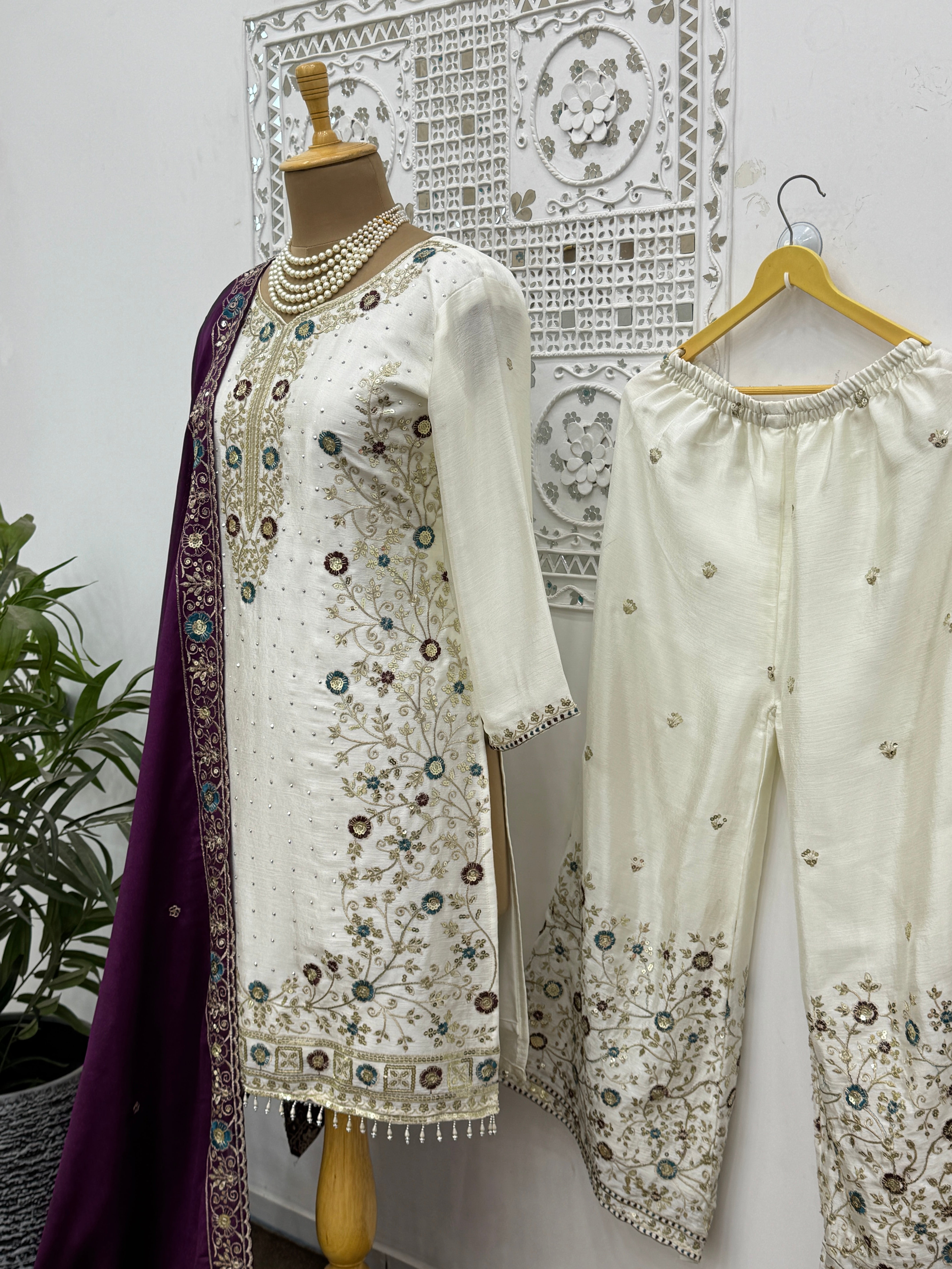 Party Wear Look Designer Top And Bottom With Dupatta