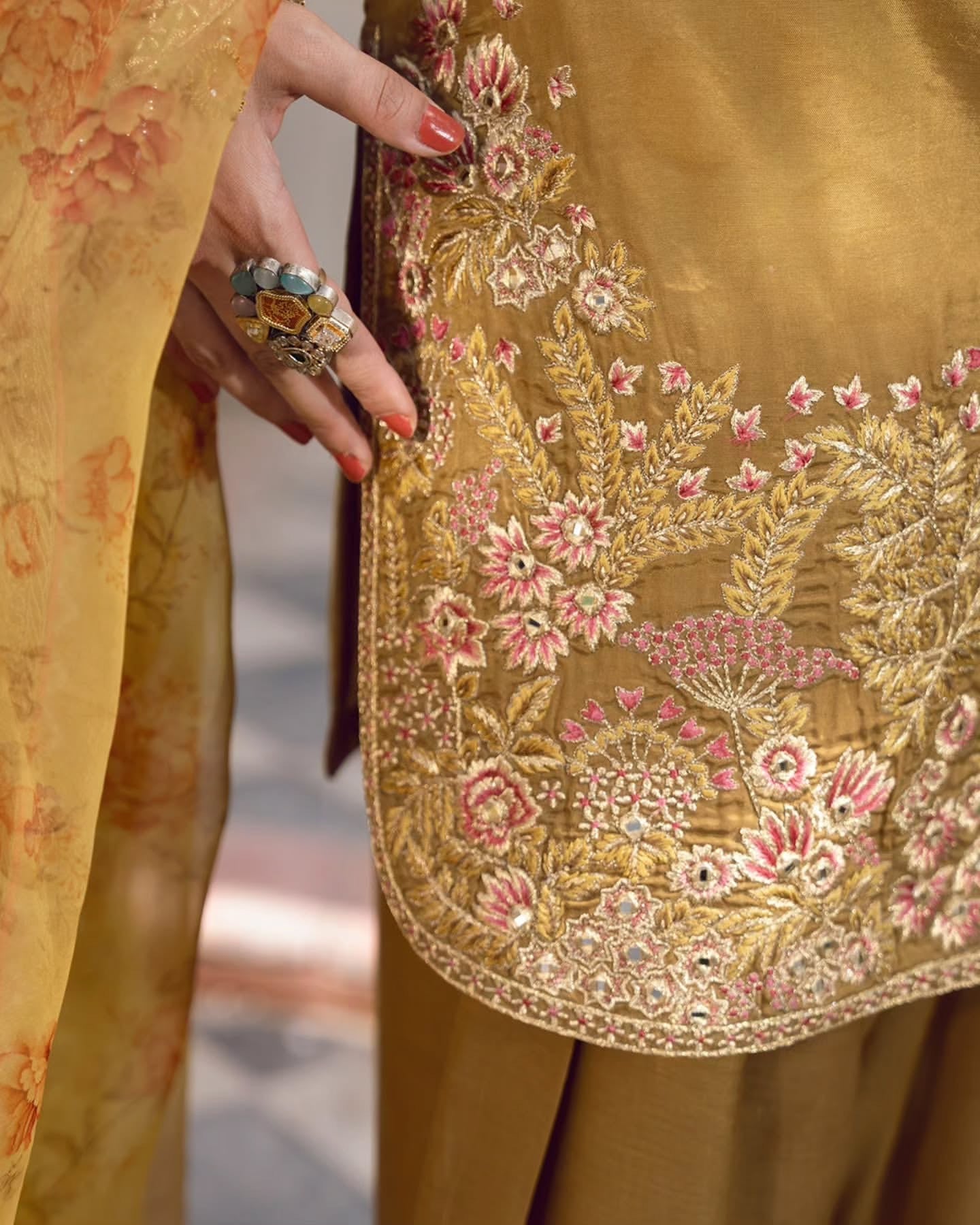 Beautiful Party Wear Suit Set With Embroidery Sequence Work