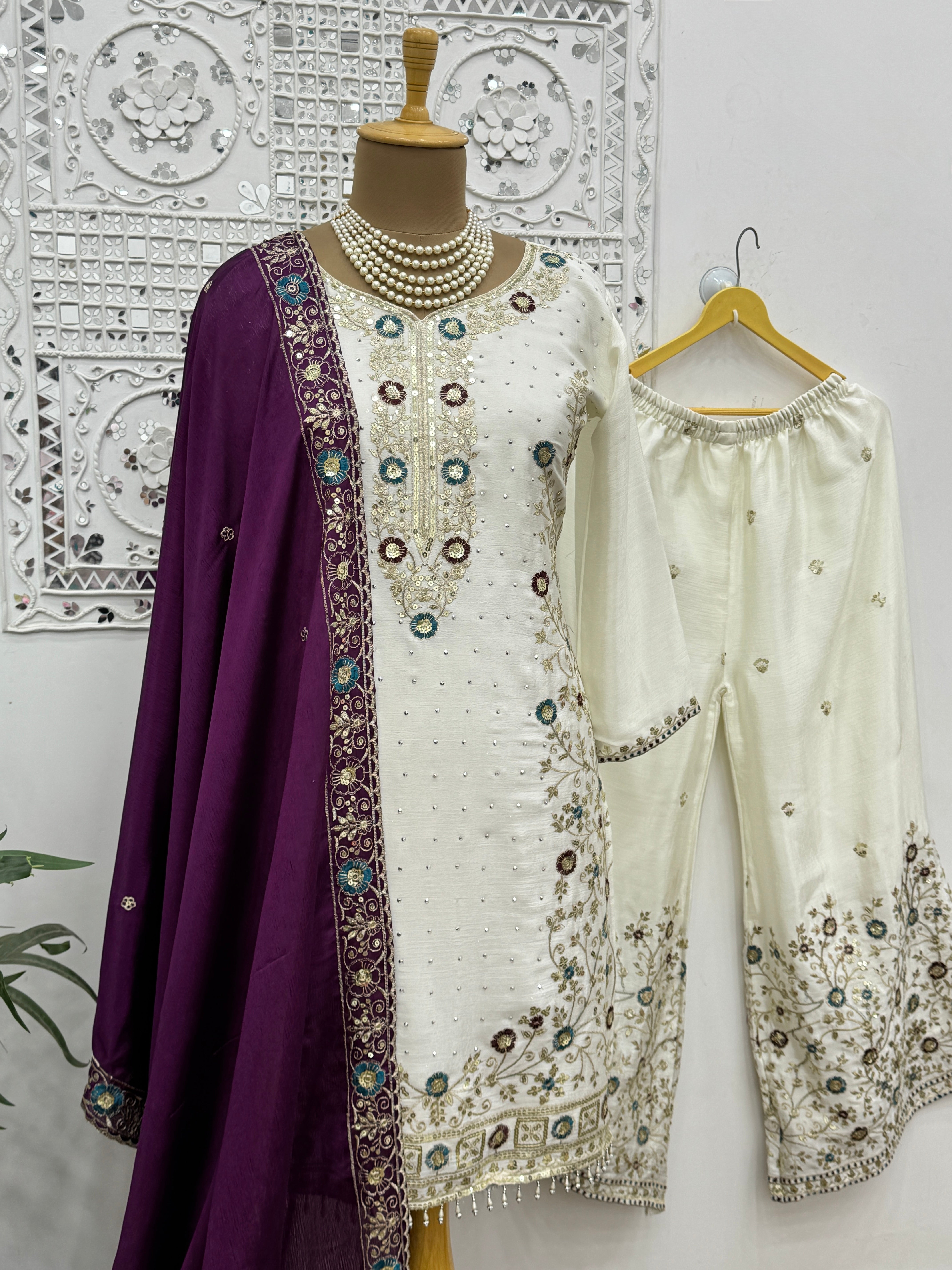 Party Wear Look Designer Top And Bottom With Dupatta