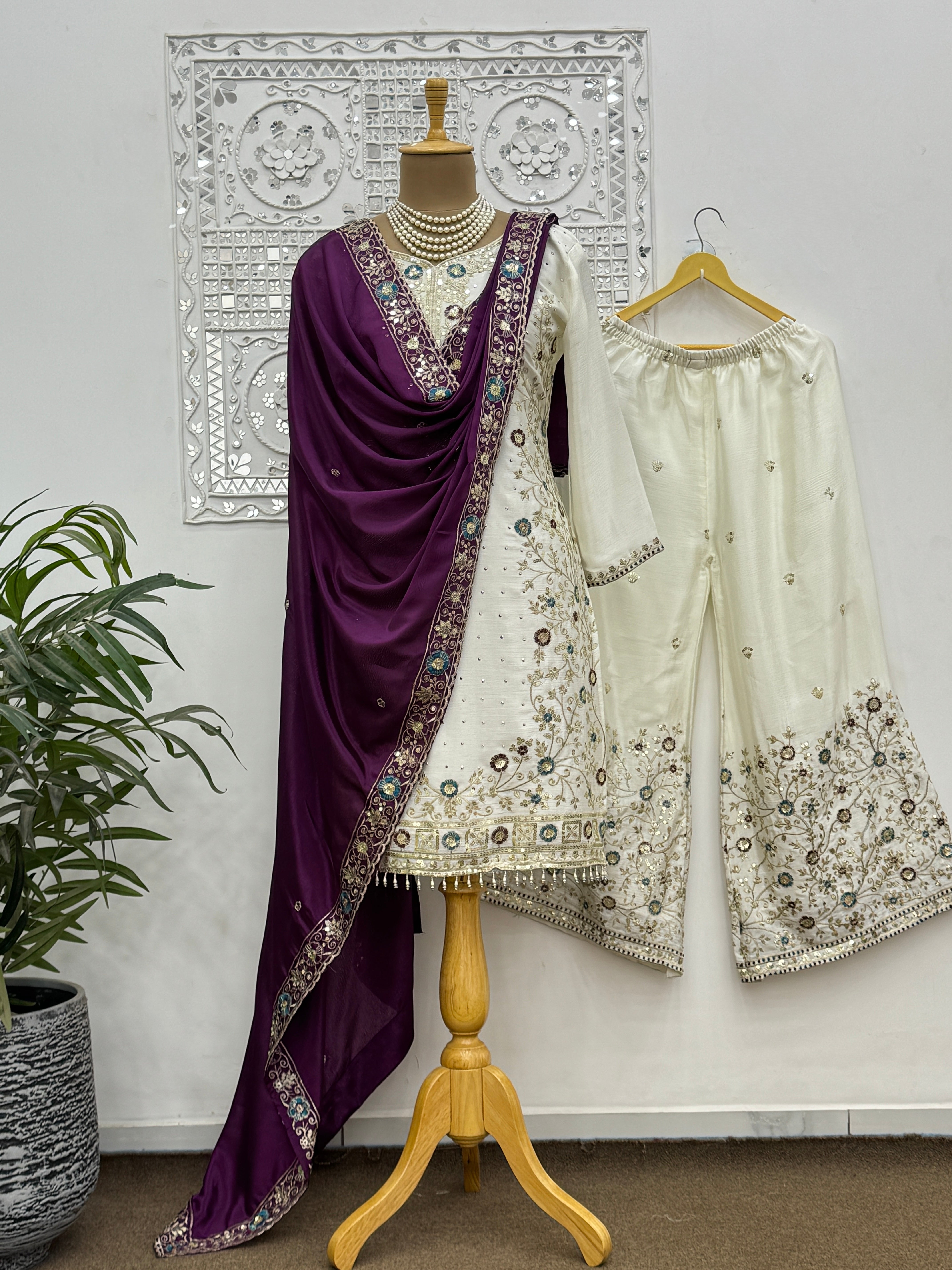 Party Wear Look Designer Top And Bottom With Dupatta