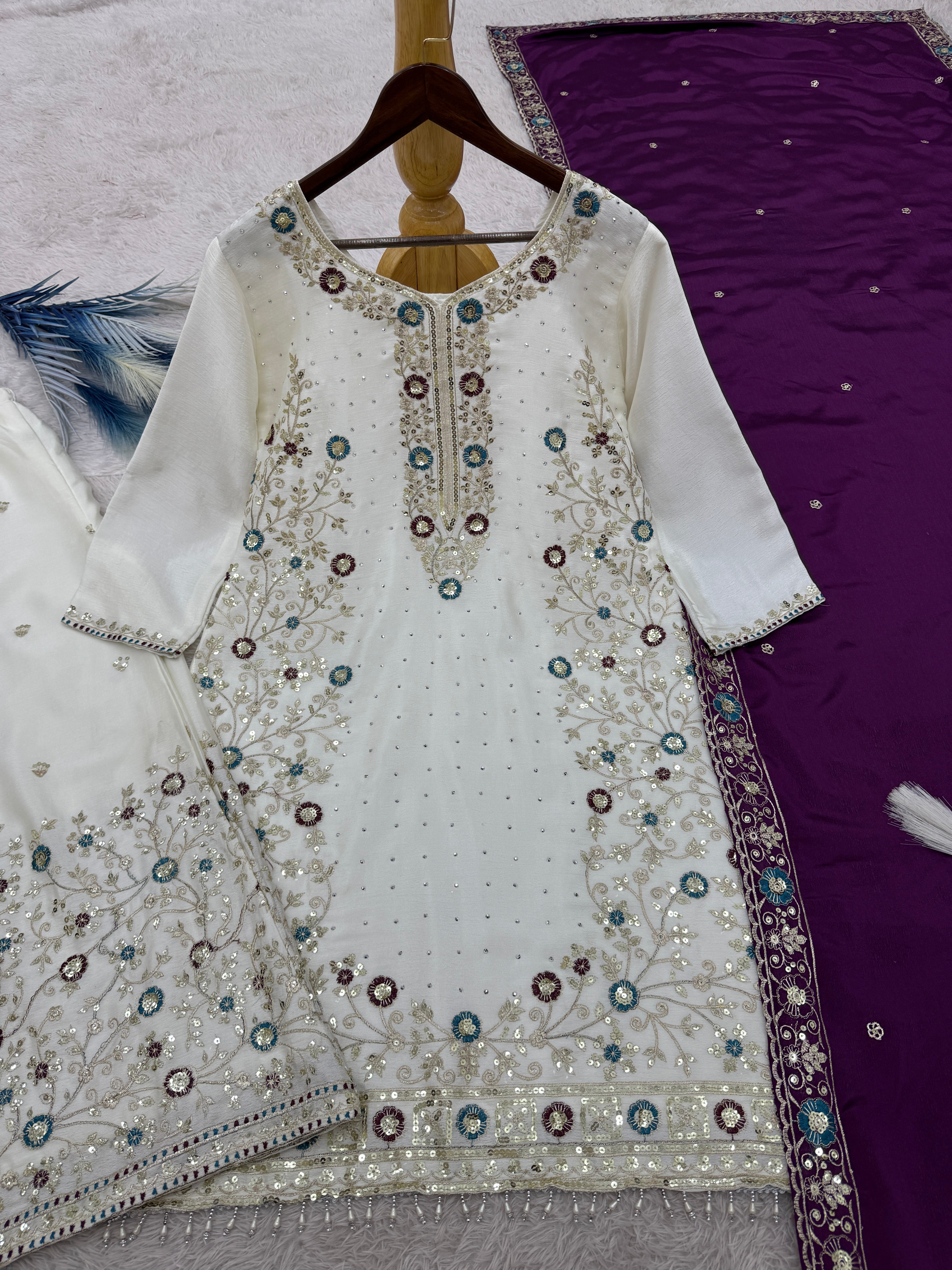 Party Wear Look Designer Top And Bottom With Dupatta