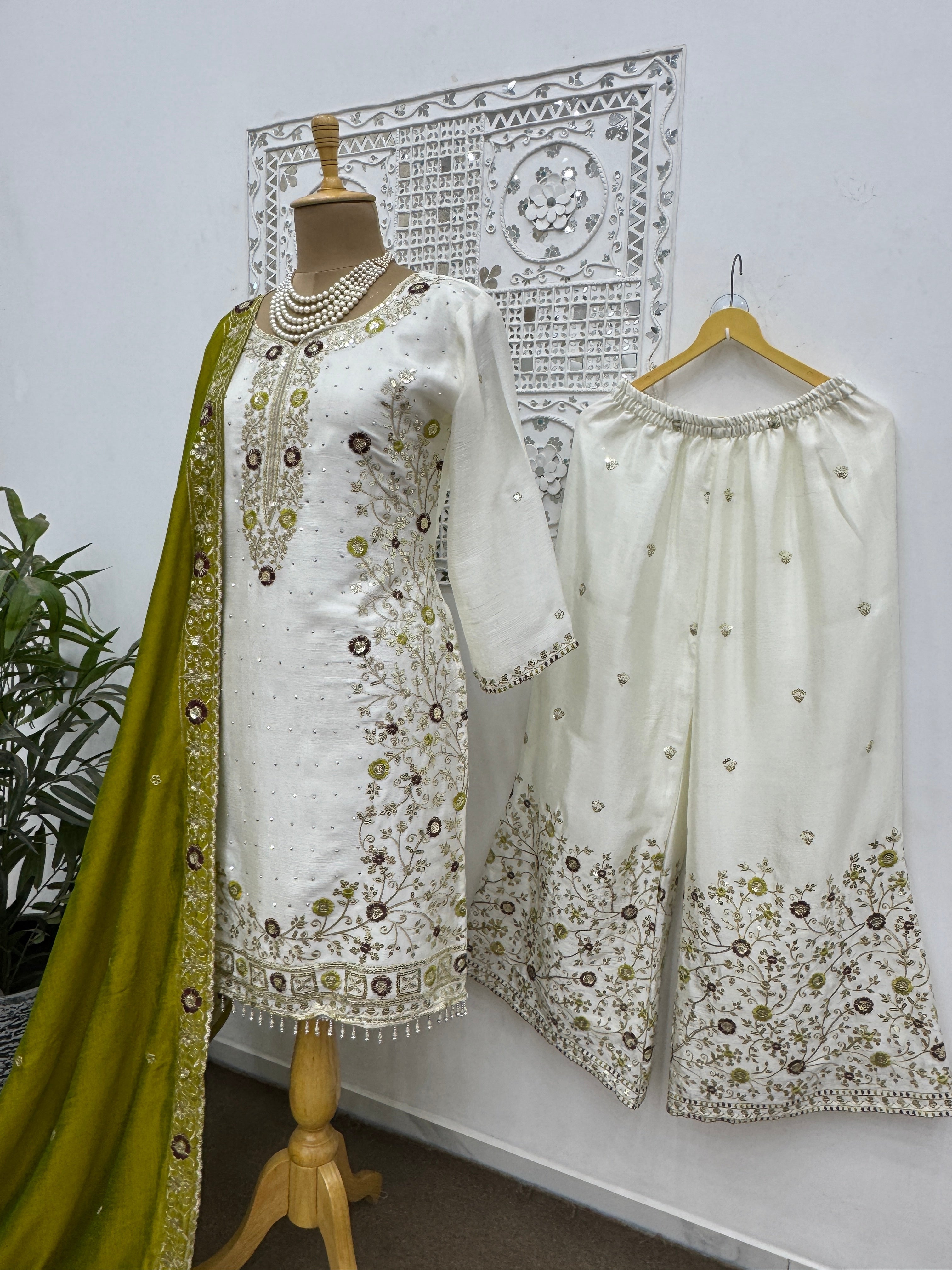 Party Wear Look Designer Top And Bottom With Dupatta