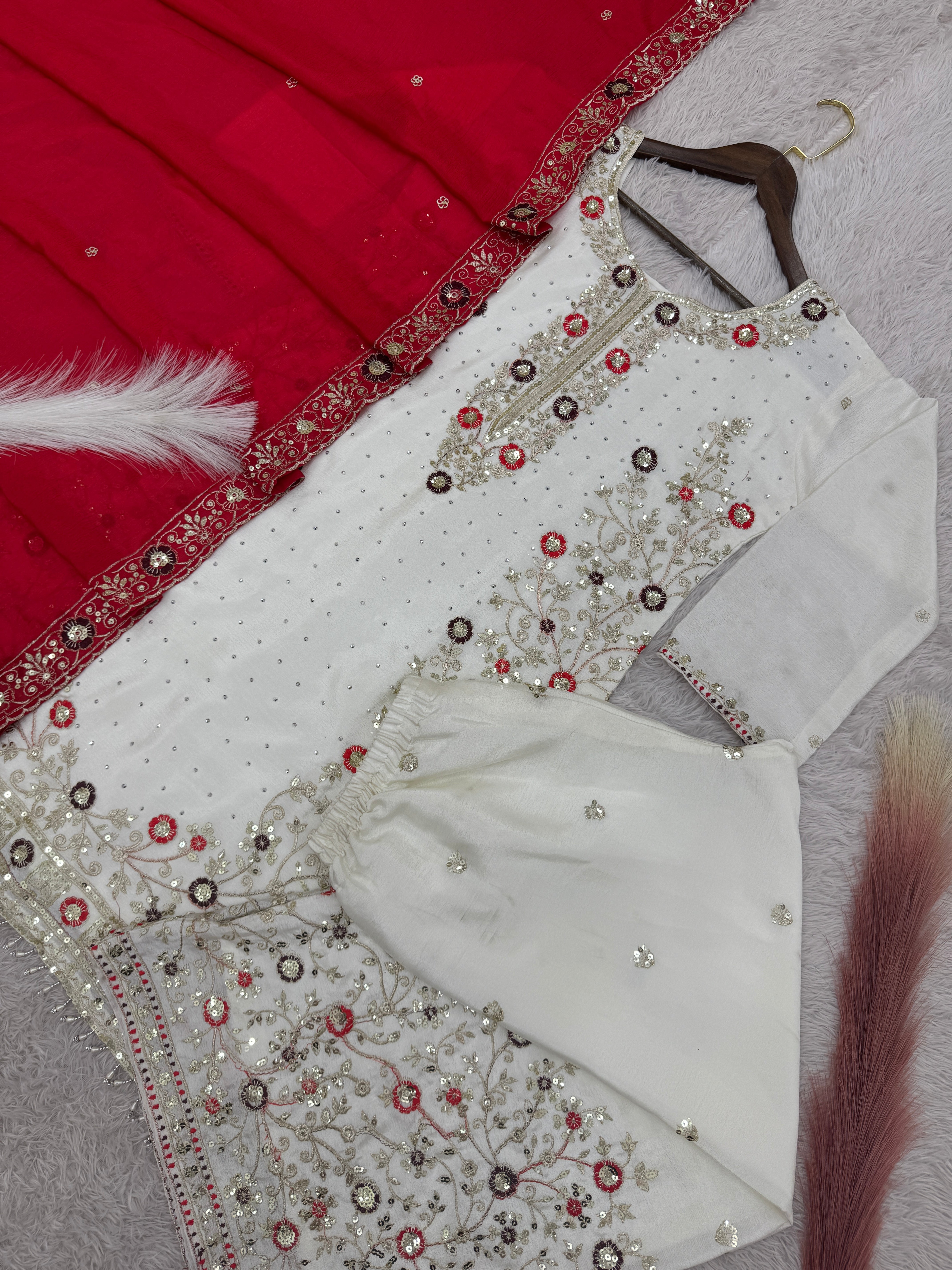 Party Wear Look Designer Top And Bottom With Dupatta