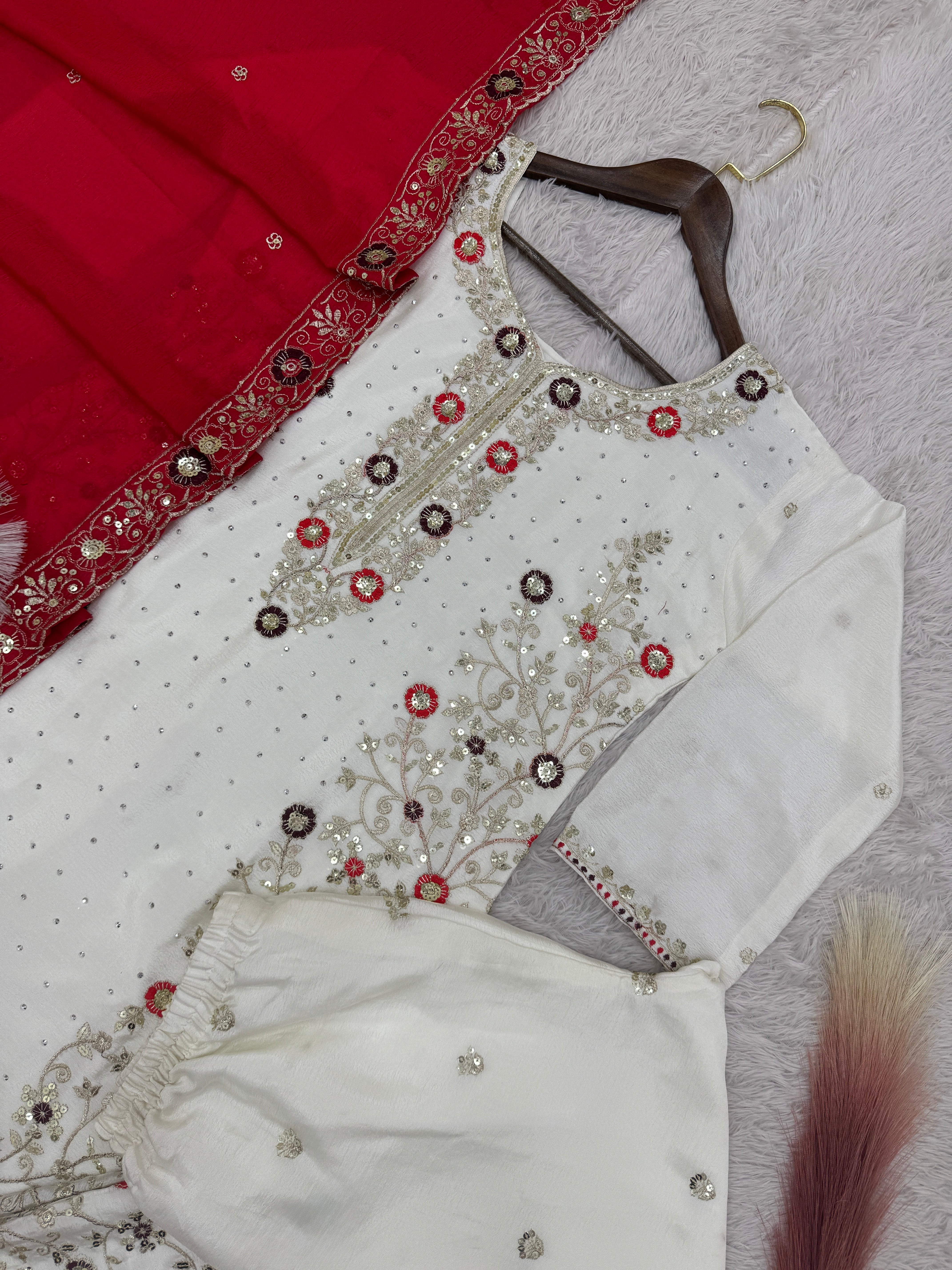 Party Wear Look Designer Top And Bottom With Dupatta