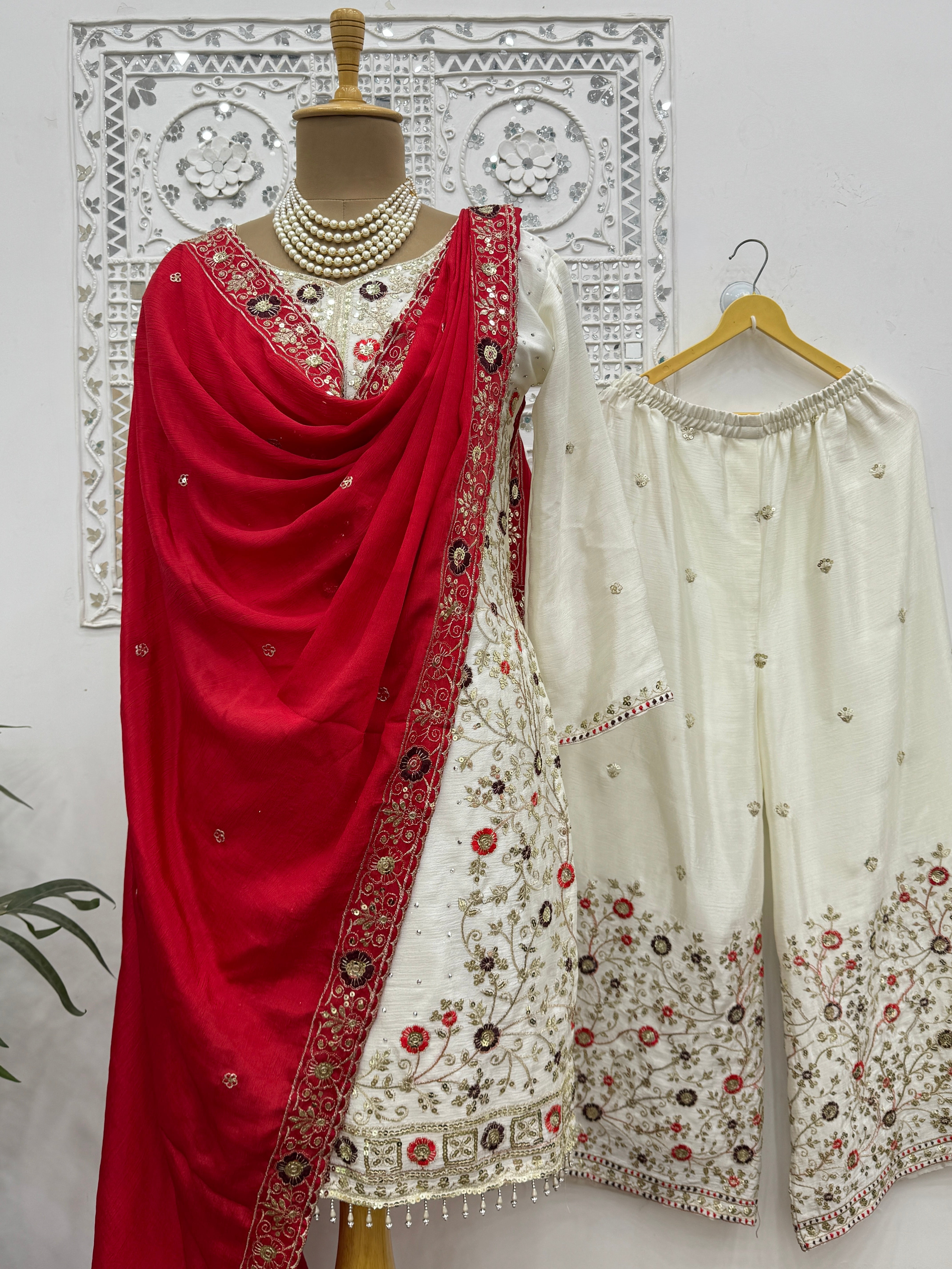 Party Wear Look Designer Top And Bottom With Dupatta