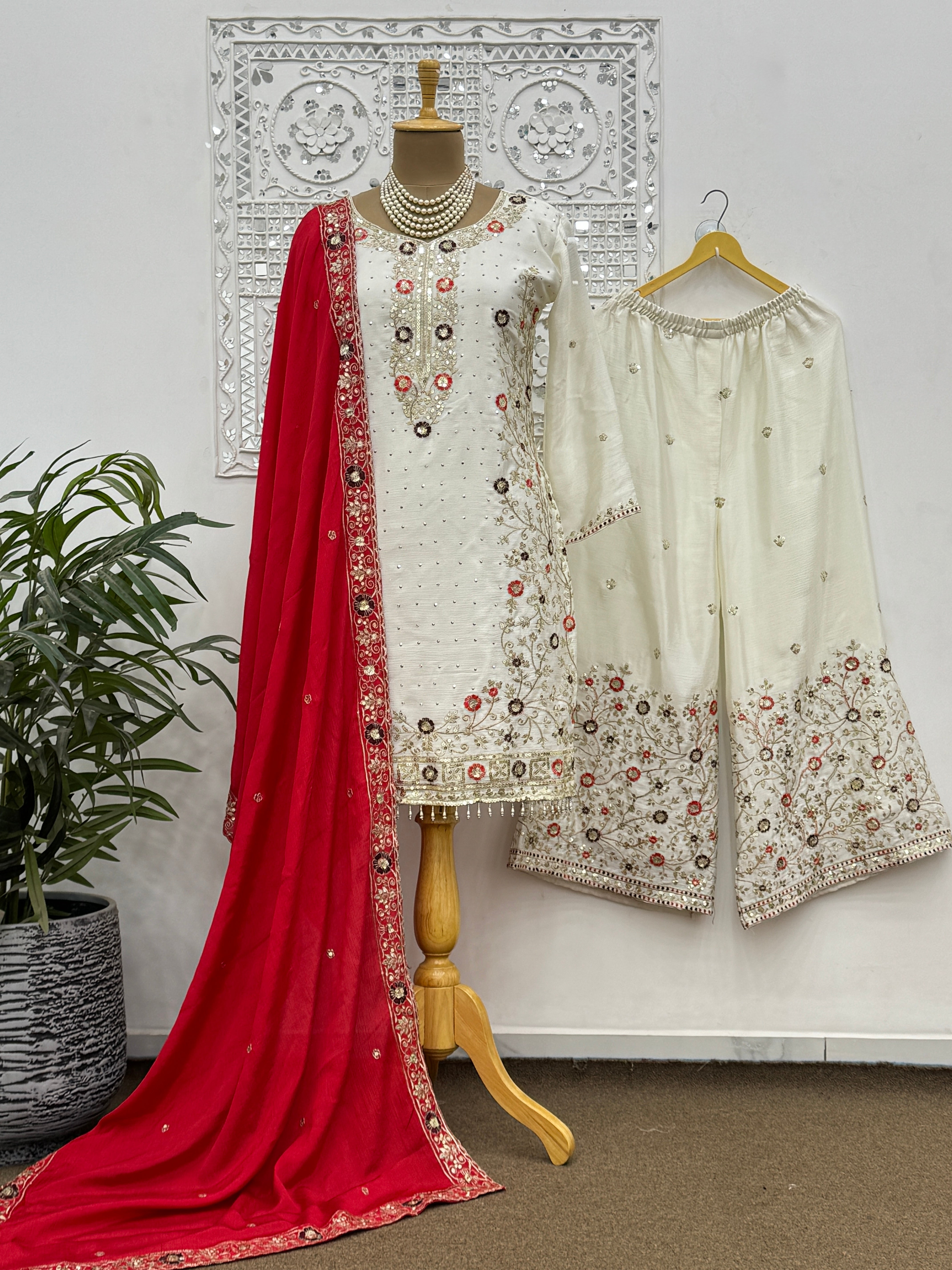 Party Wear Look Designer Top And Bottom With Dupatta