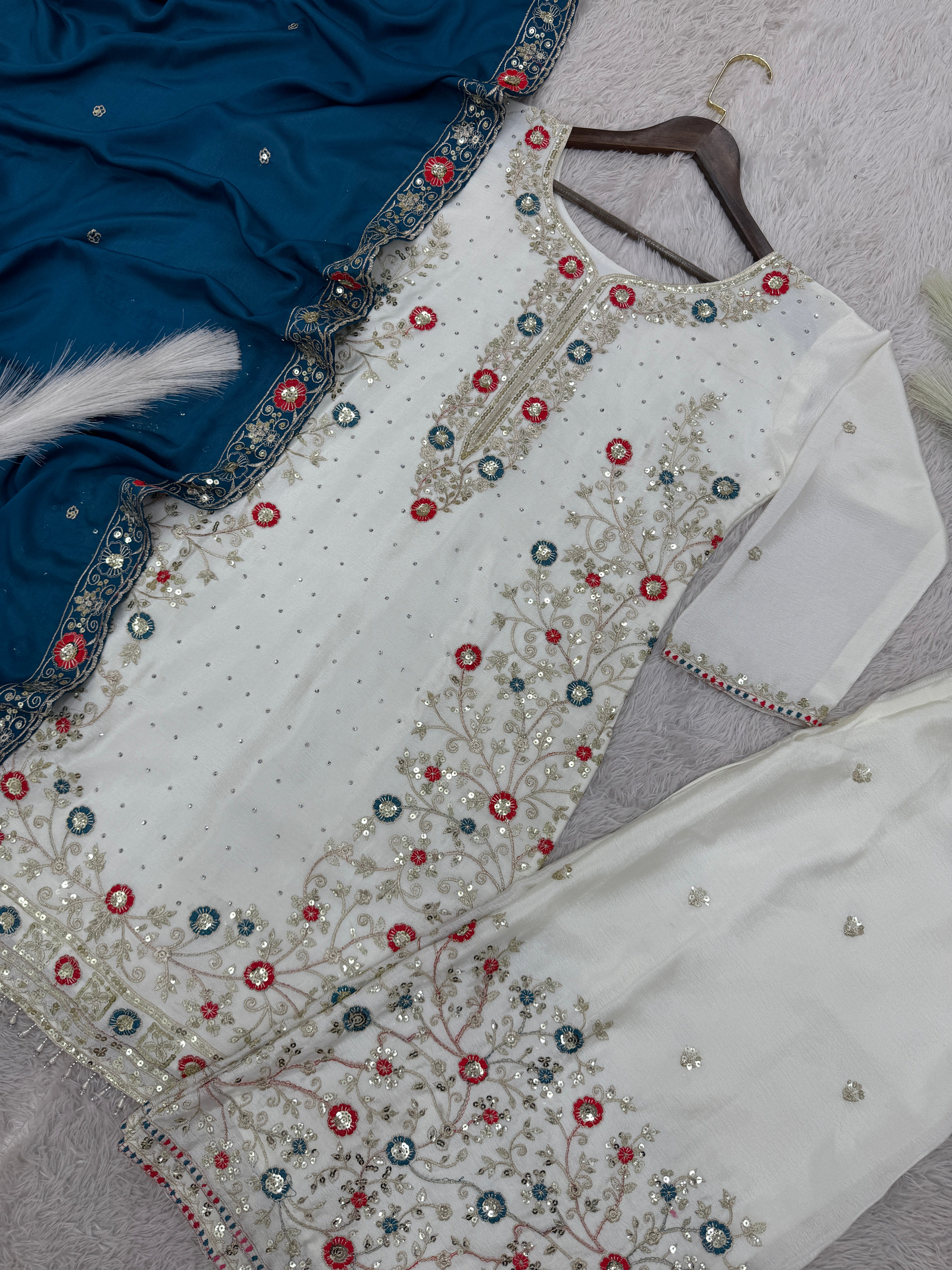 Party Wear Look Designer Top And Bottom With Dupatta