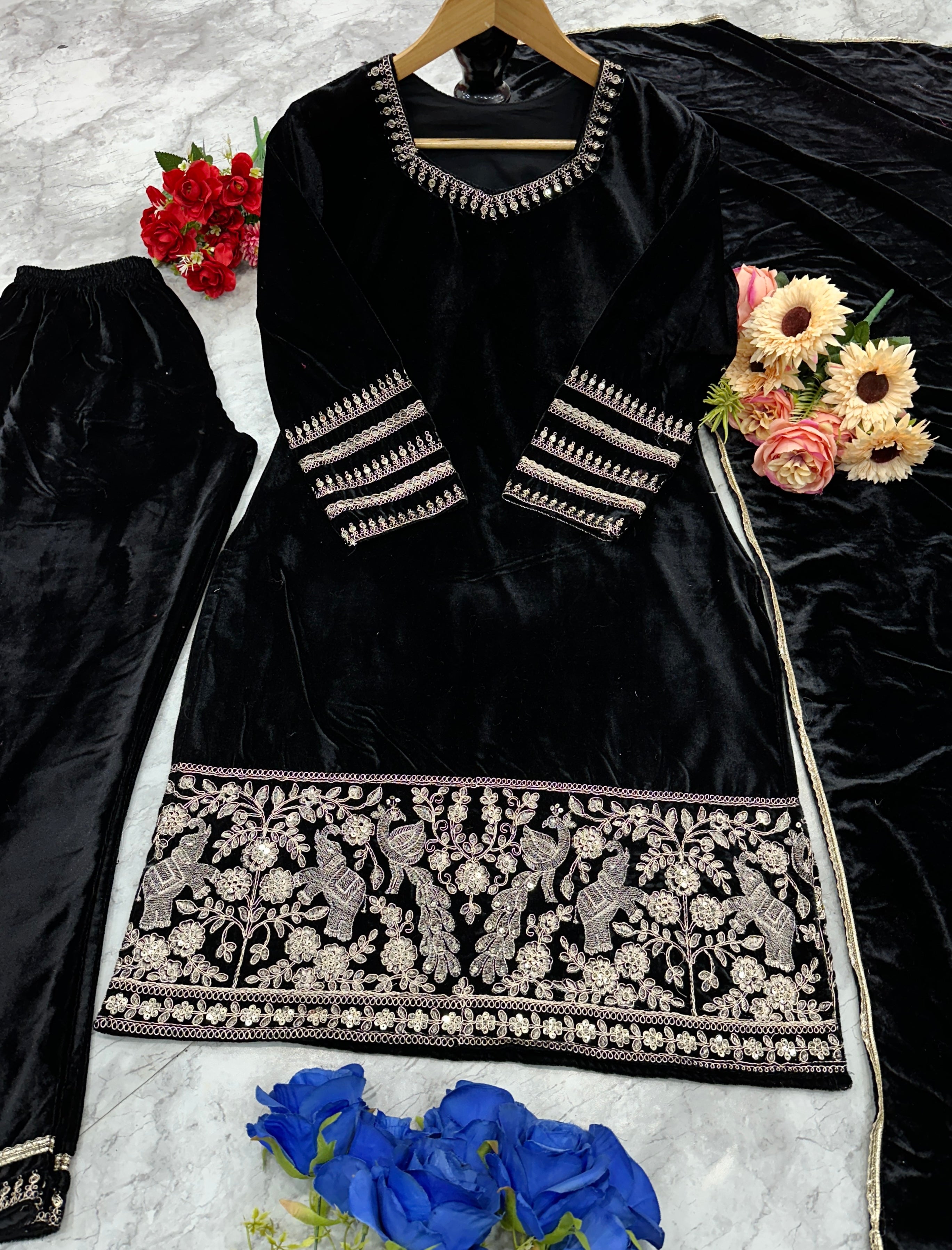 Designer Party Wear Beautiful Top And Bottom With Dupatta