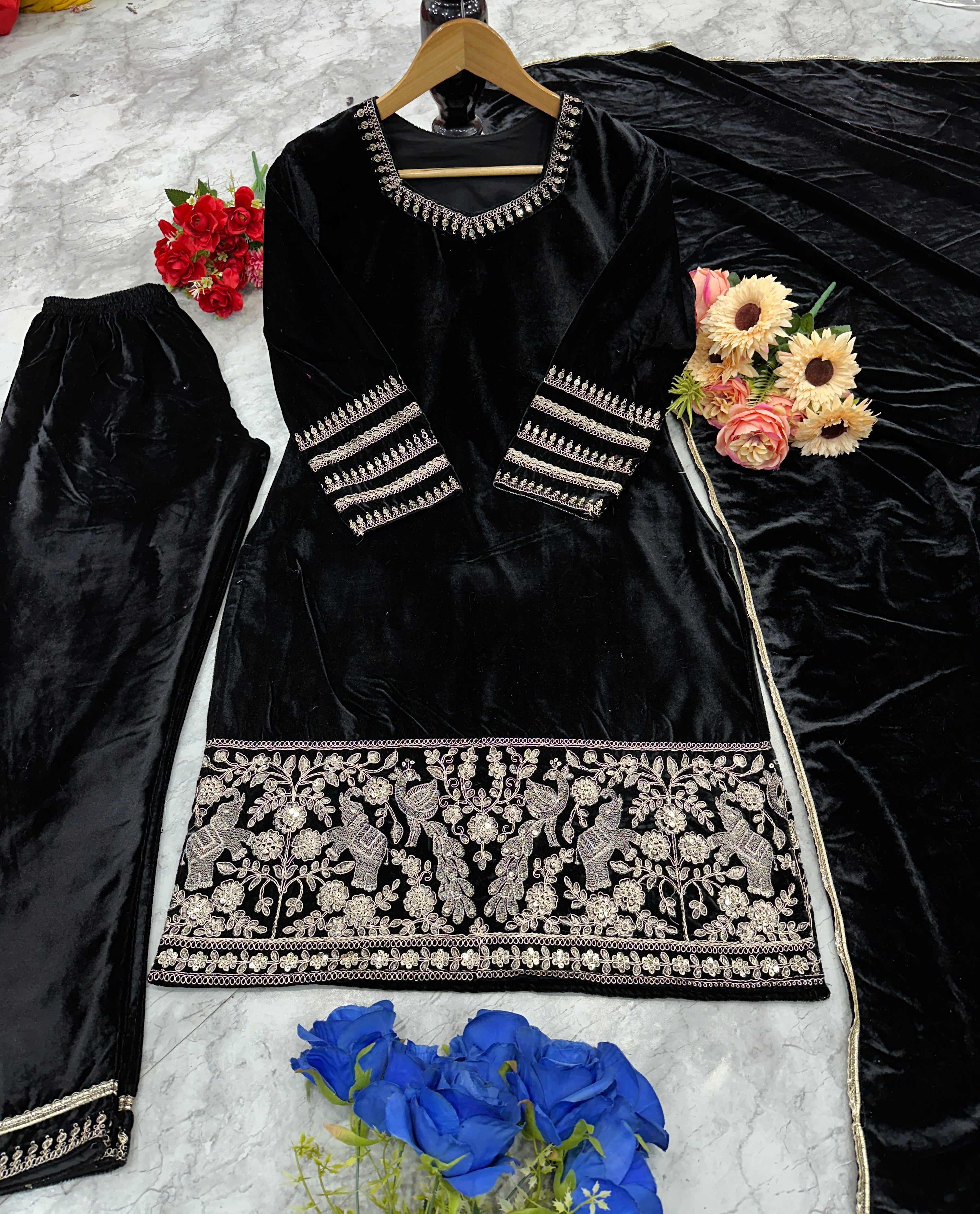 Designer Party Wear Beautiful Top And Bottom With Dupatta