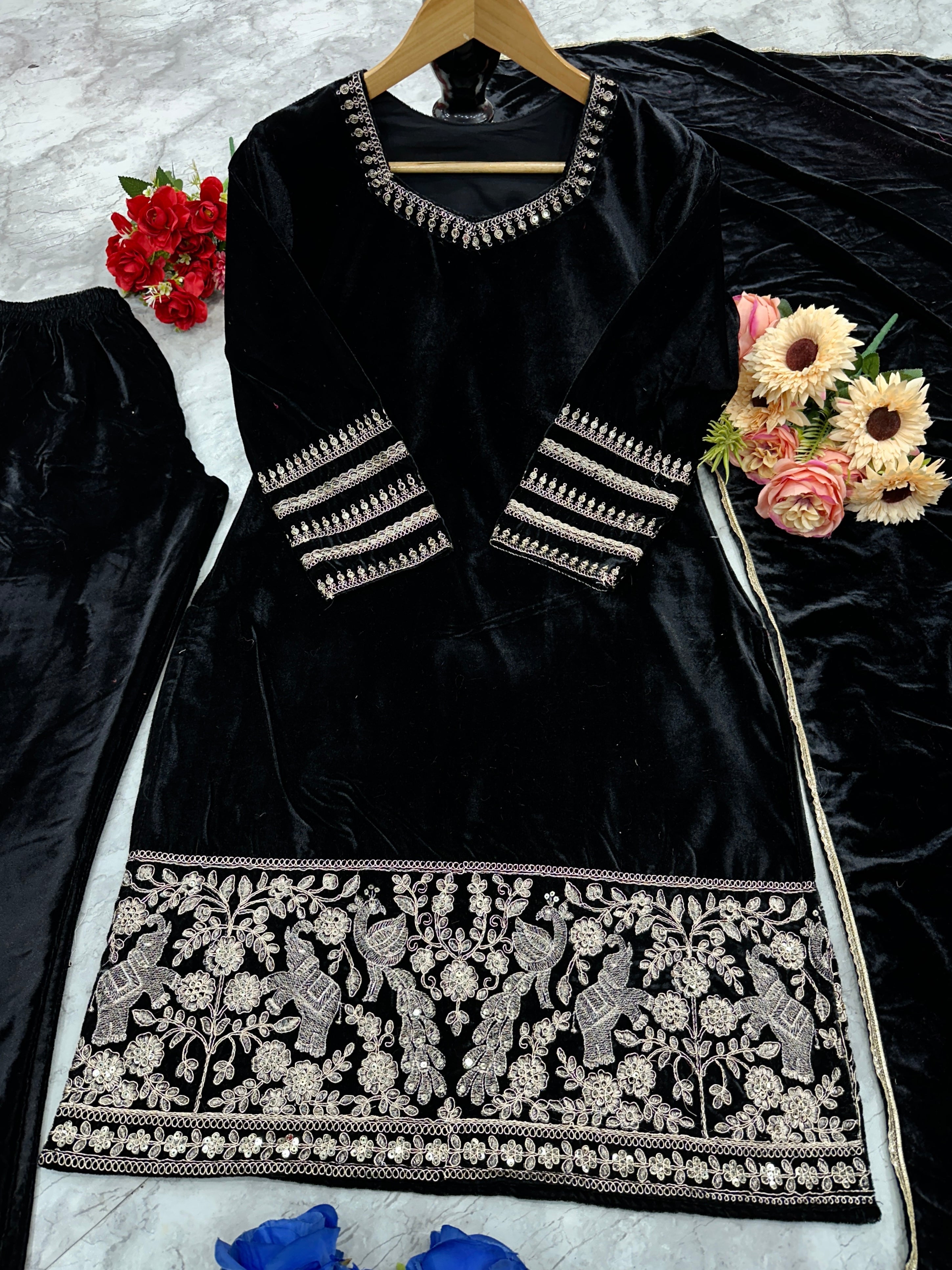 Designer Party Wear Beautiful Top And Bottom With Dupatta
