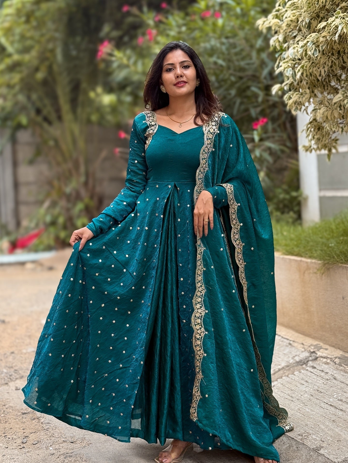 Designer Party Wear Look Gown-Dupatta And Bottom