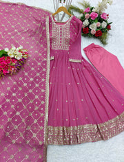 Beautiful Party Wear Gown -Pent And Designer Dupatta