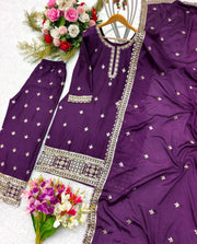 Designer Party Wear Top-Palazzo And Beautiful Dupatta