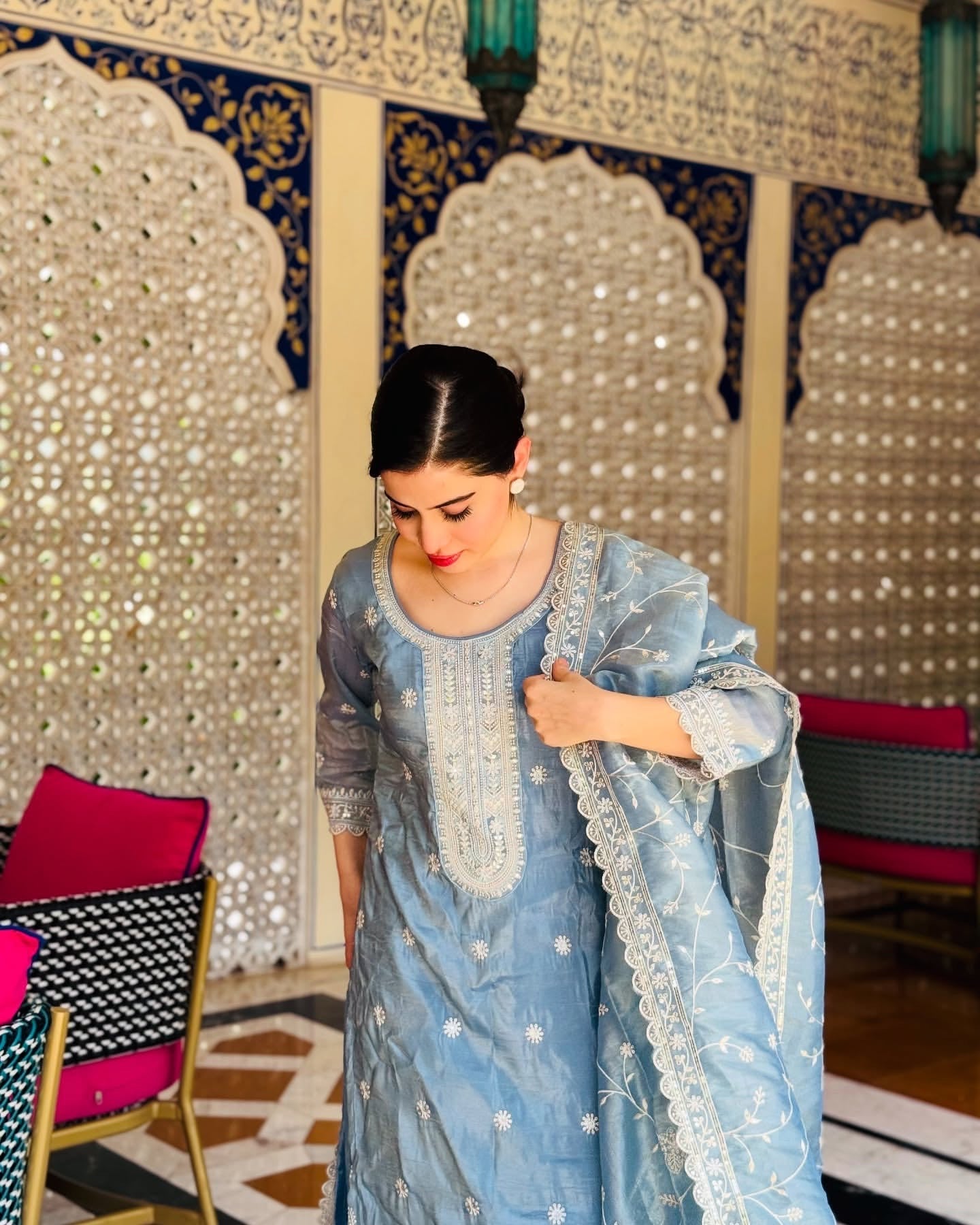 Designer Party Wear Top, Pent & Beautiful Dupatta