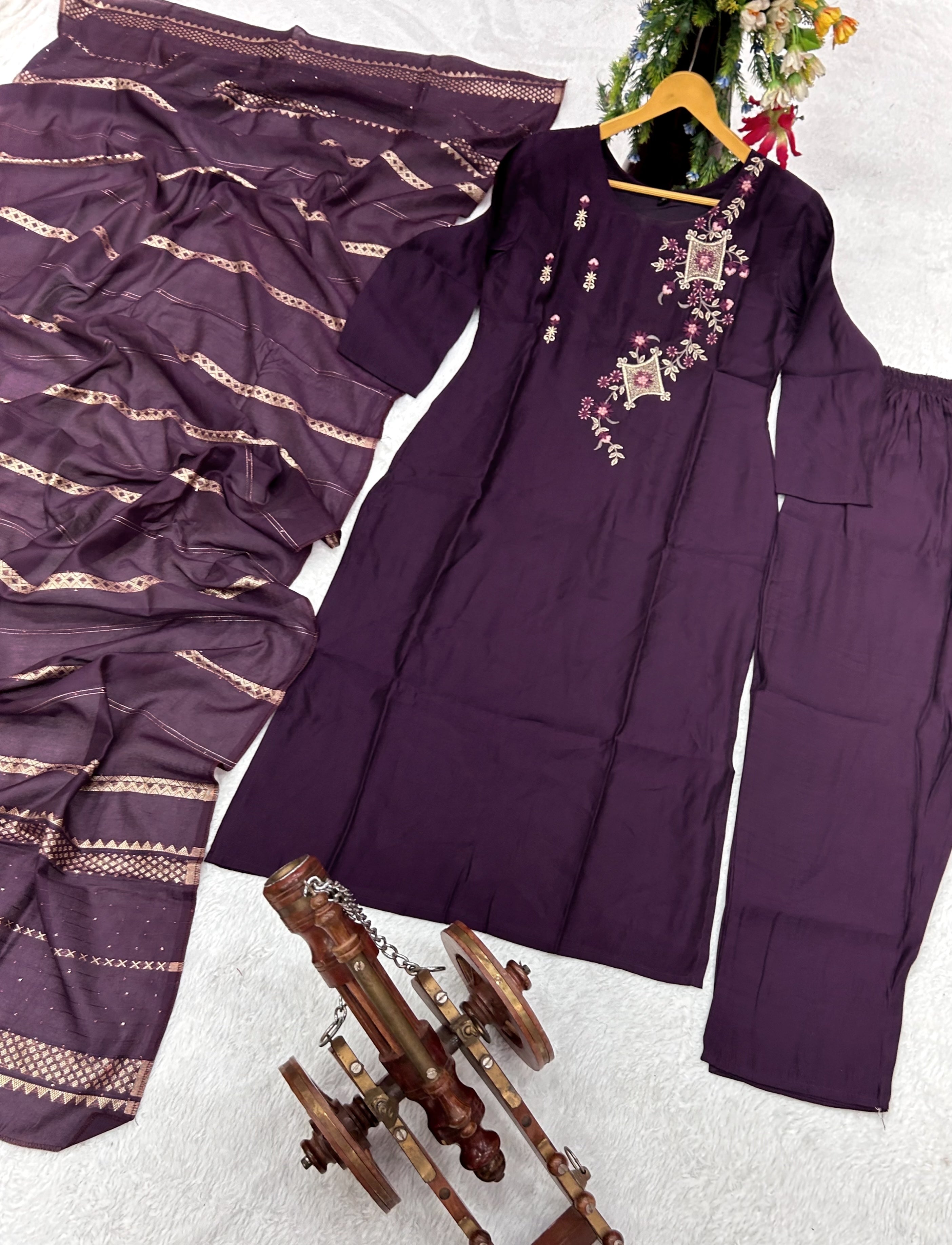 Party Wear Designer Top-Bottom And Beautiful Dupatta