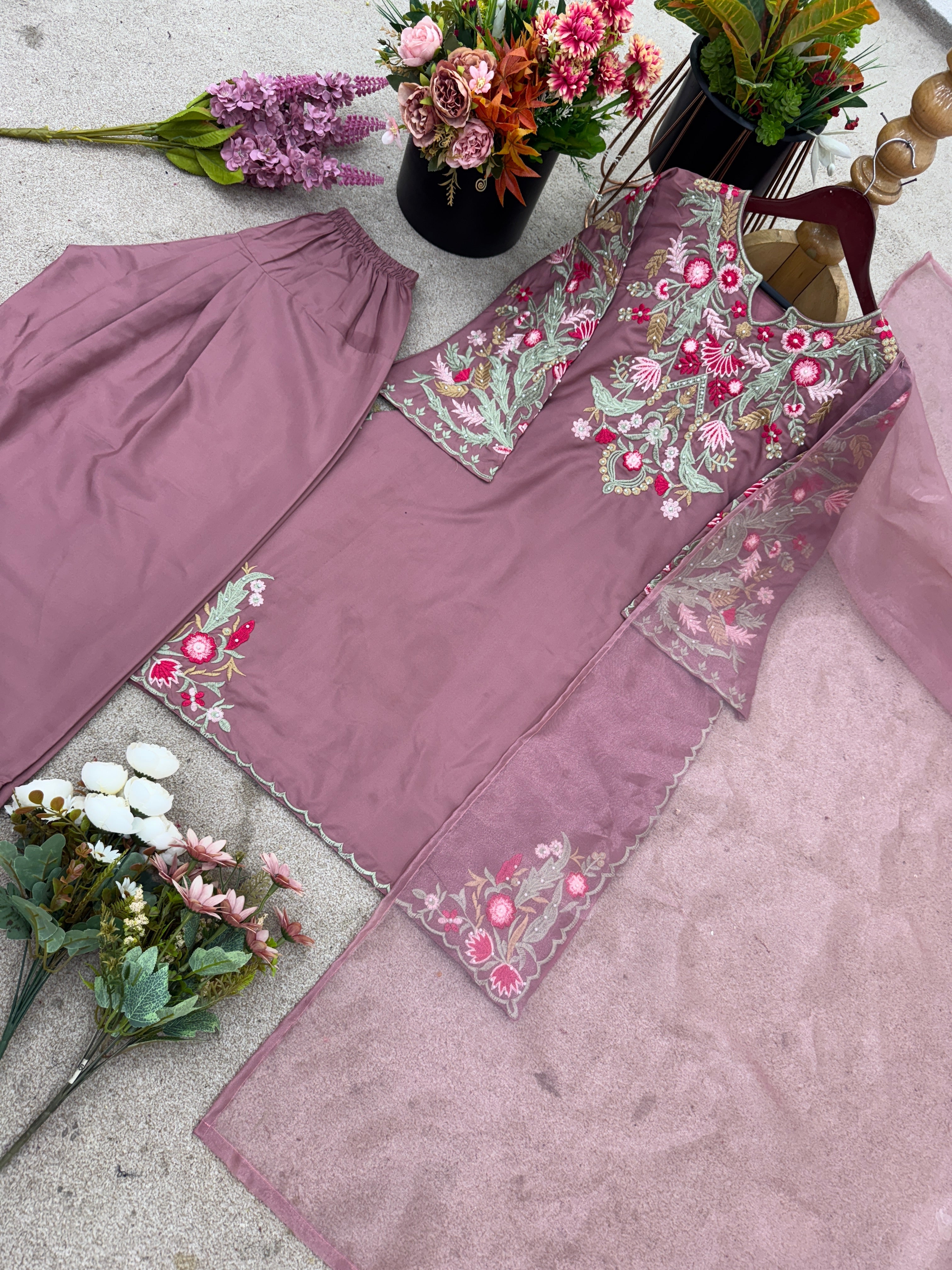 Party Wear Beautiful Top-Bottom And Fancy Dupatta