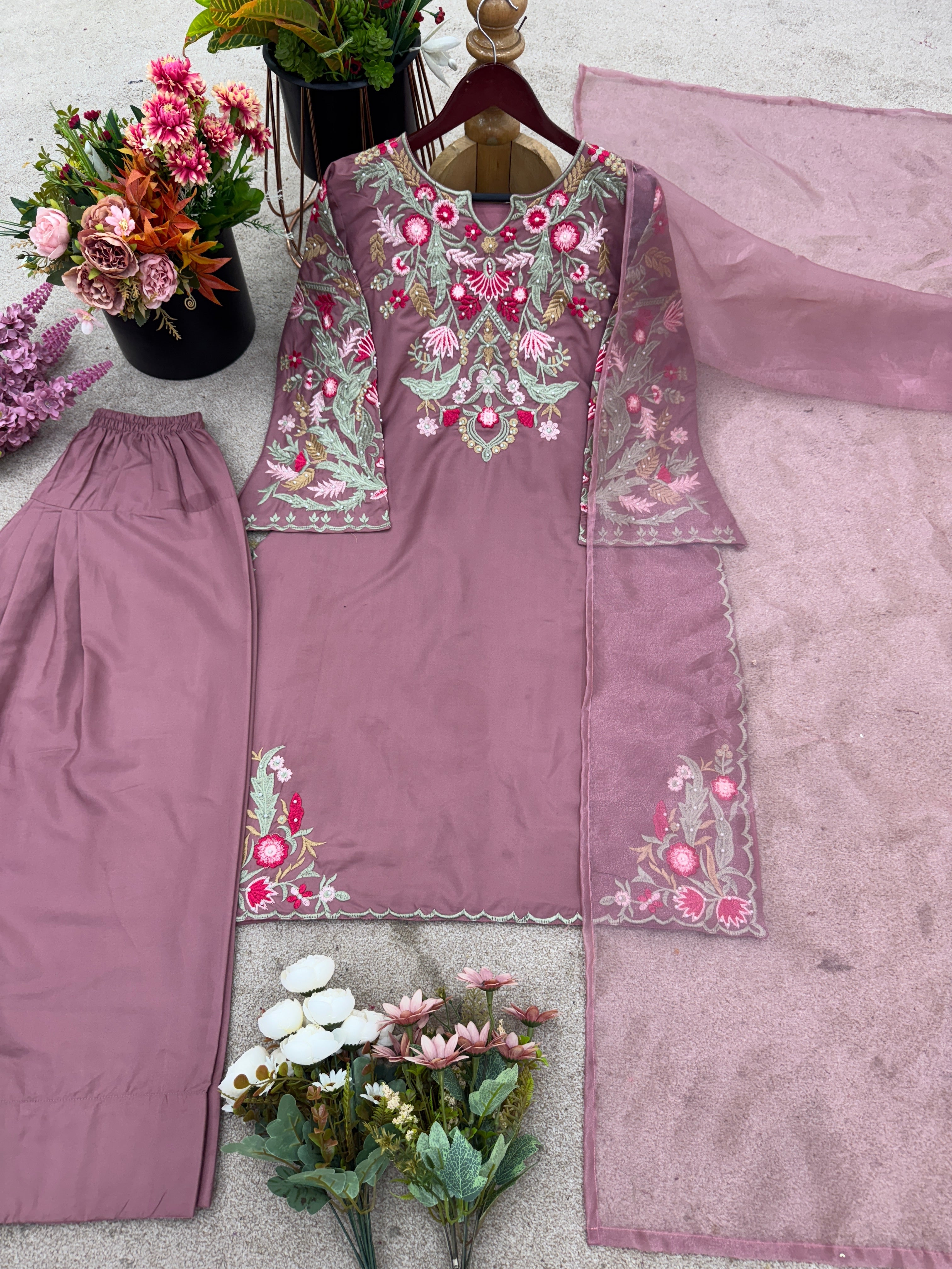 Party Wear Beautiful Top-Bottom And Fancy Dupatta