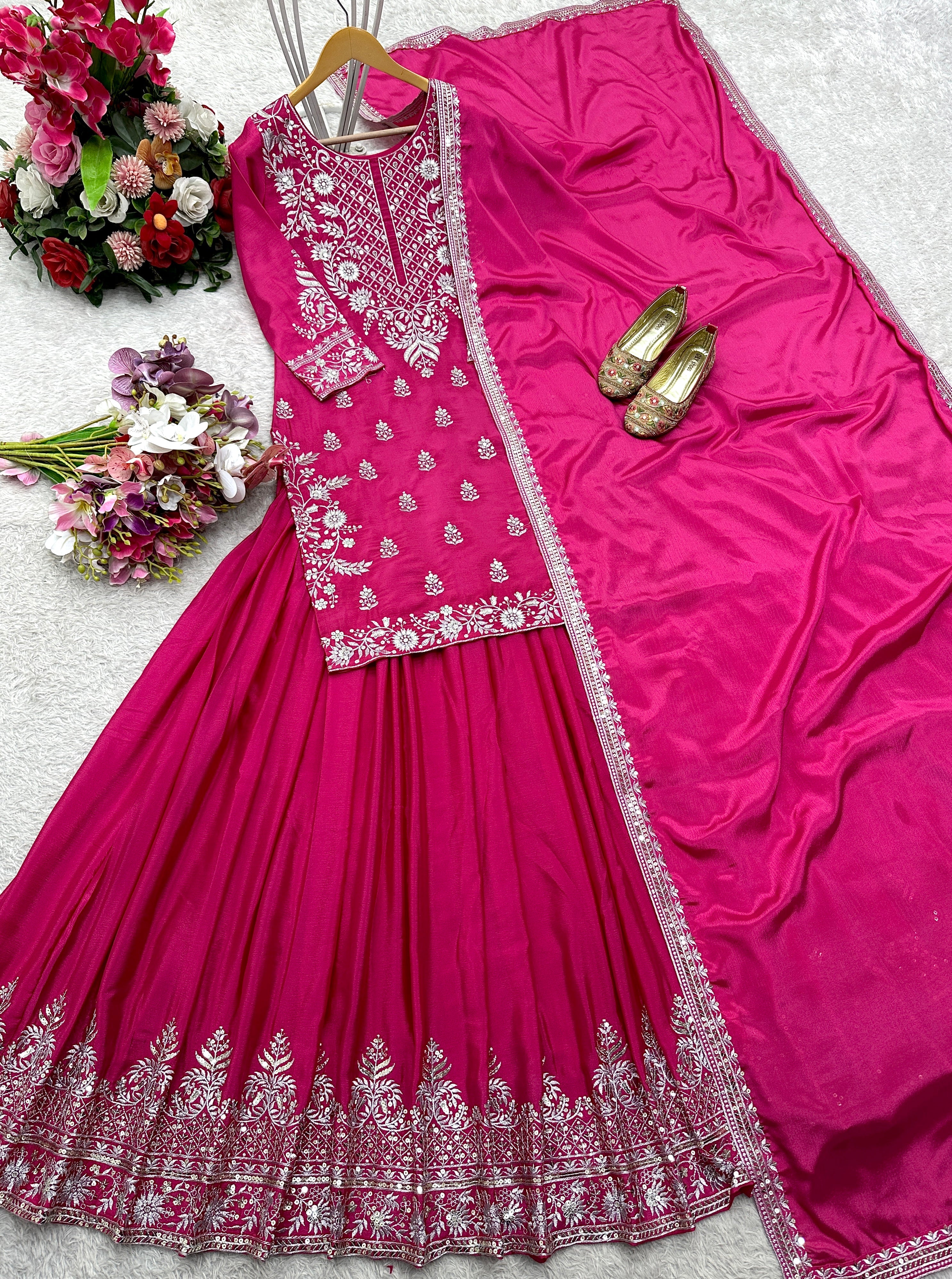 Party Wear Look Top-Lehenga And Beautiful Dupatta