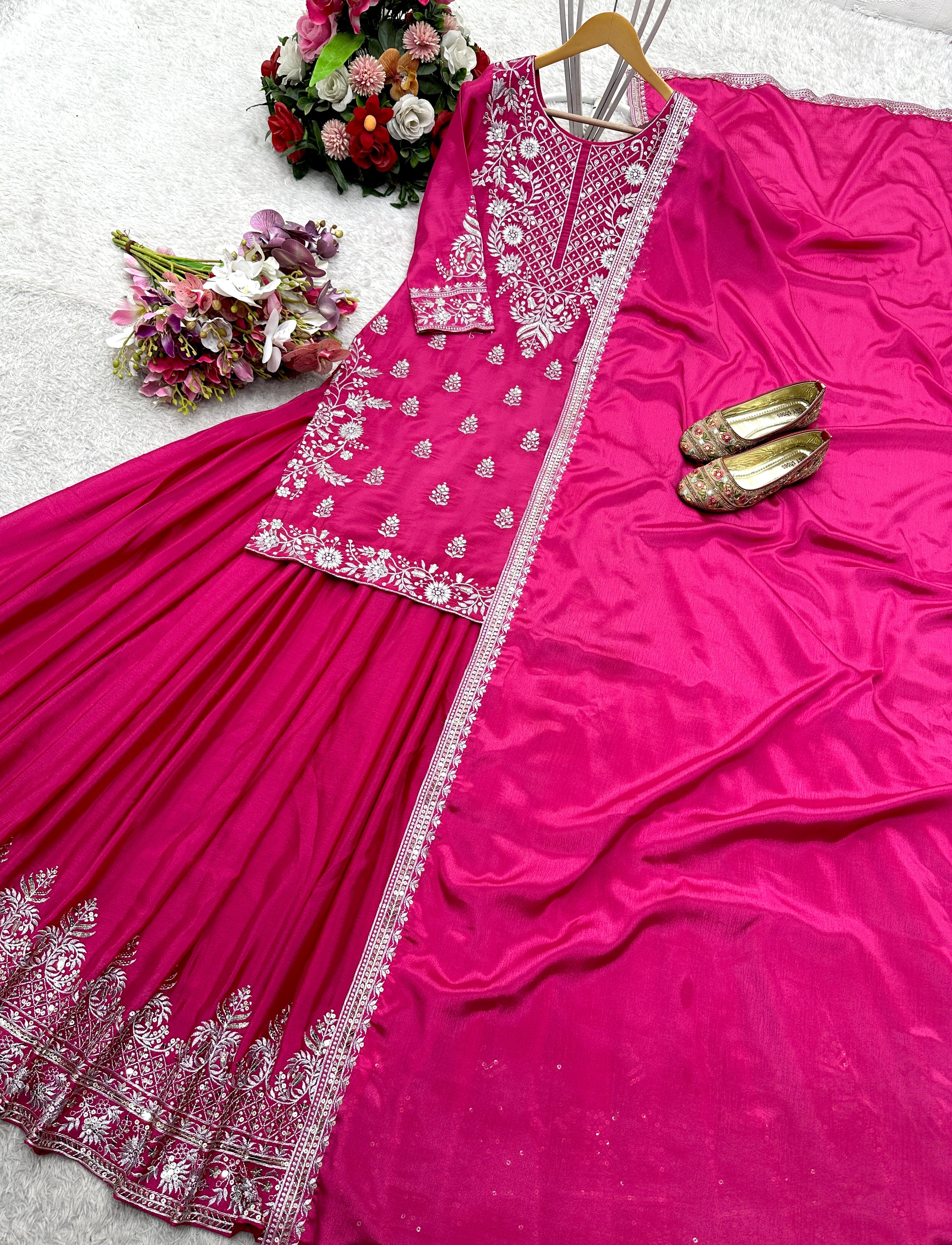 Party Wear Look Top-Lehenga And Beautiful Dupatta