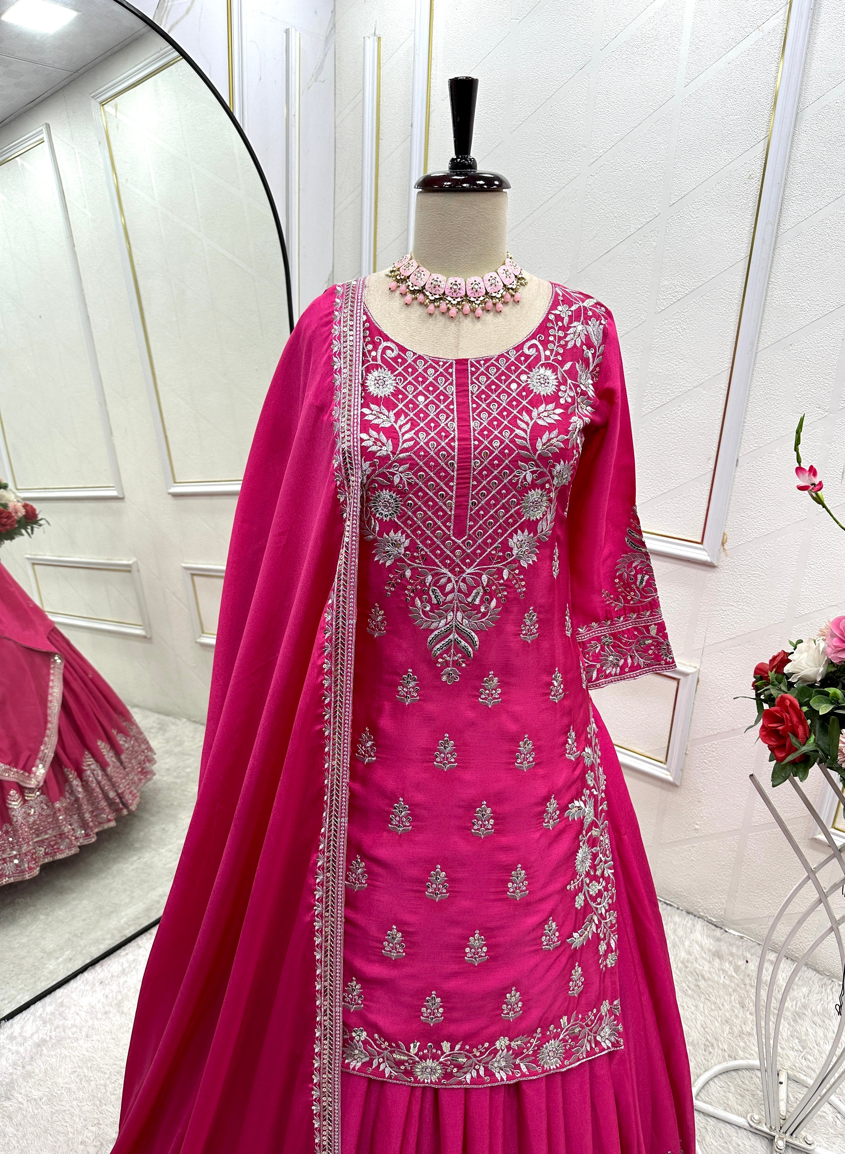 Party Wear Look Top-Lehenga And Beautiful Dupatta