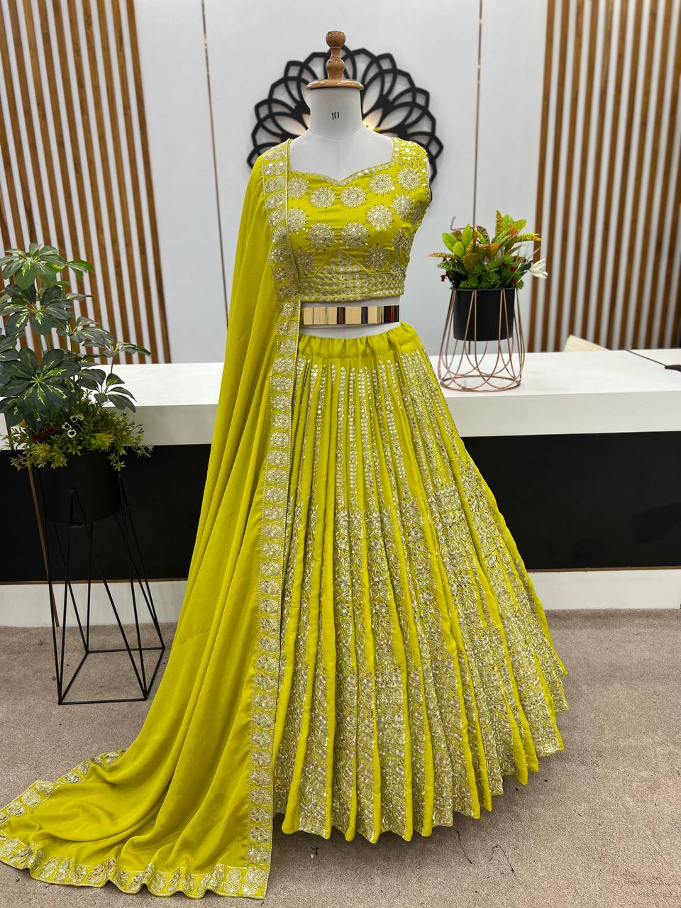 Beautiful Wedding Wear Lehenga Choli With Heavy Embroidery Sequence Work