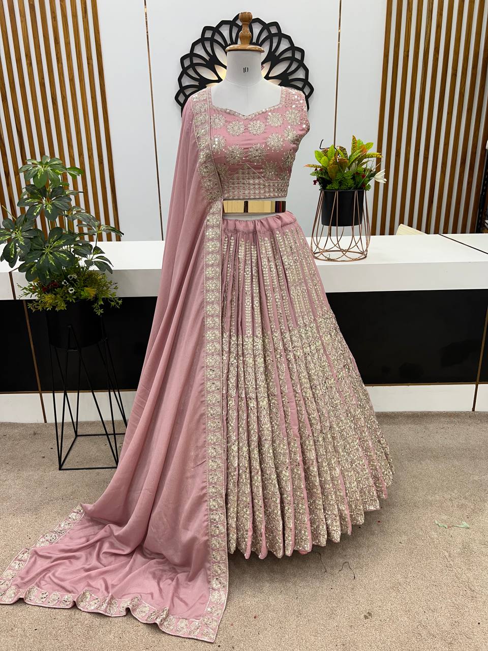 Beautiful Wedding Wear Lehenga Choli With Heavy Embroidery Sequence Work