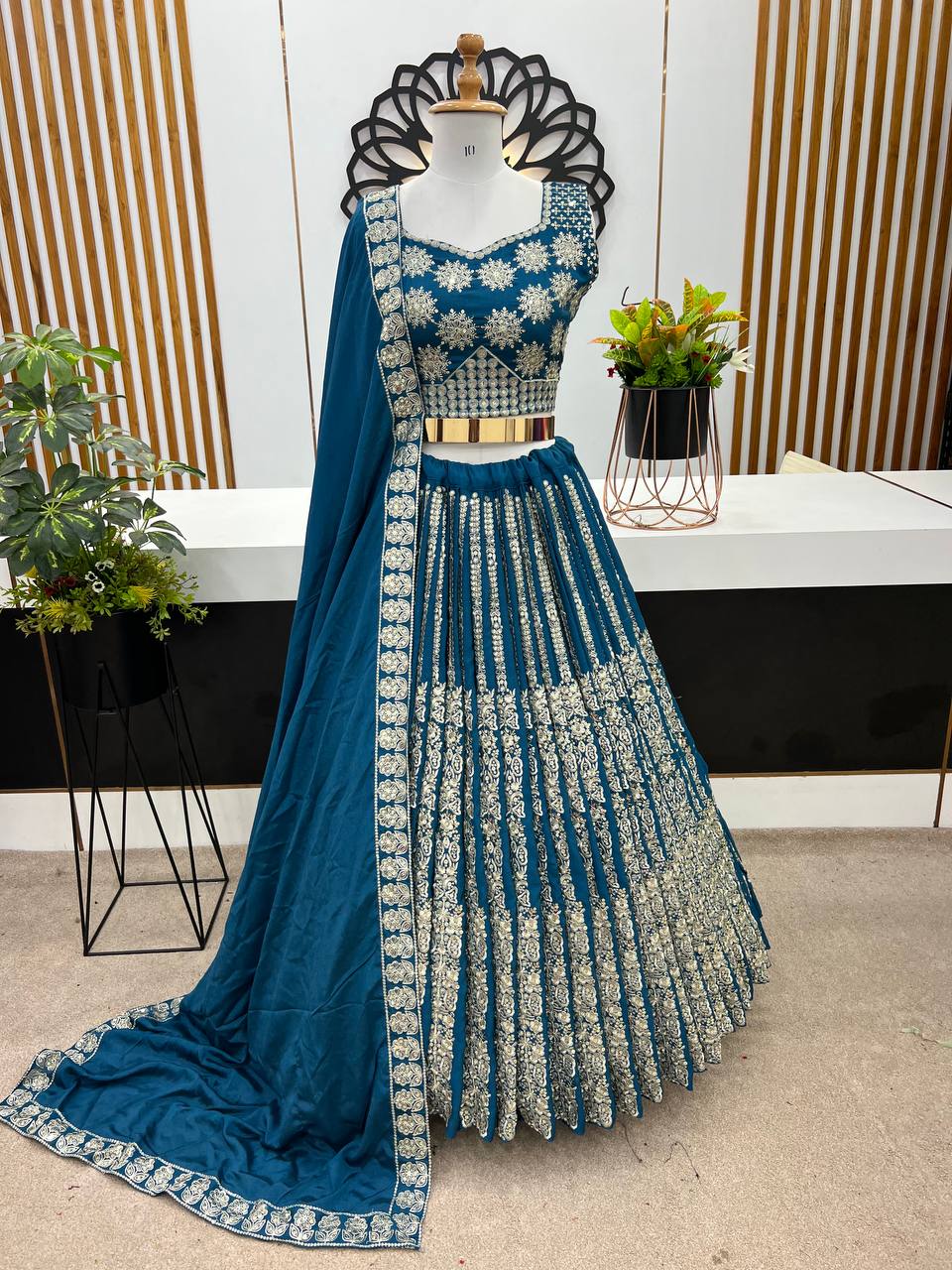 Beautiful Wedding Wear Lehenga Choli With Heavy Embroidery Sequence Work