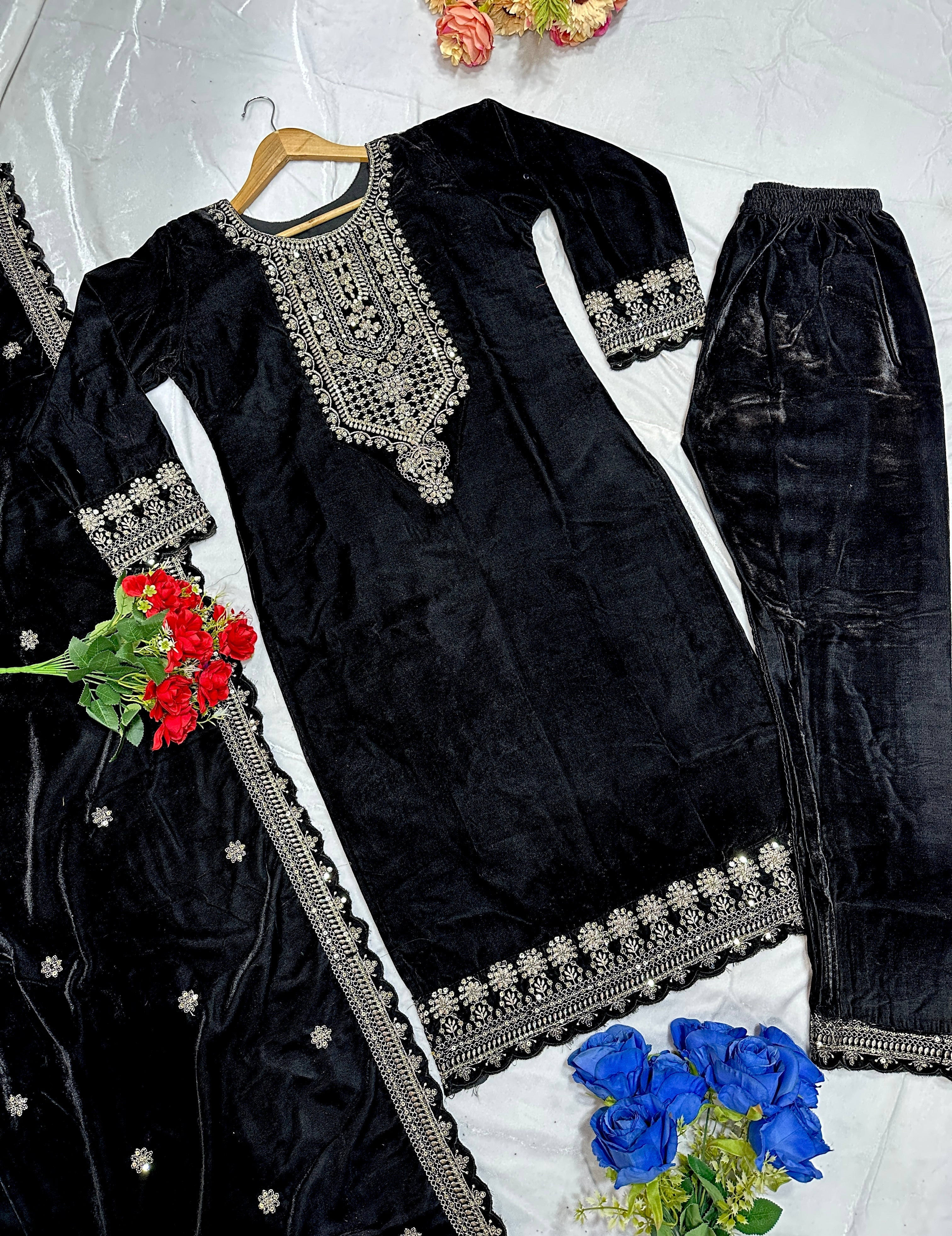 Party Wear Look Beautiful Top And Pent With Dupatta