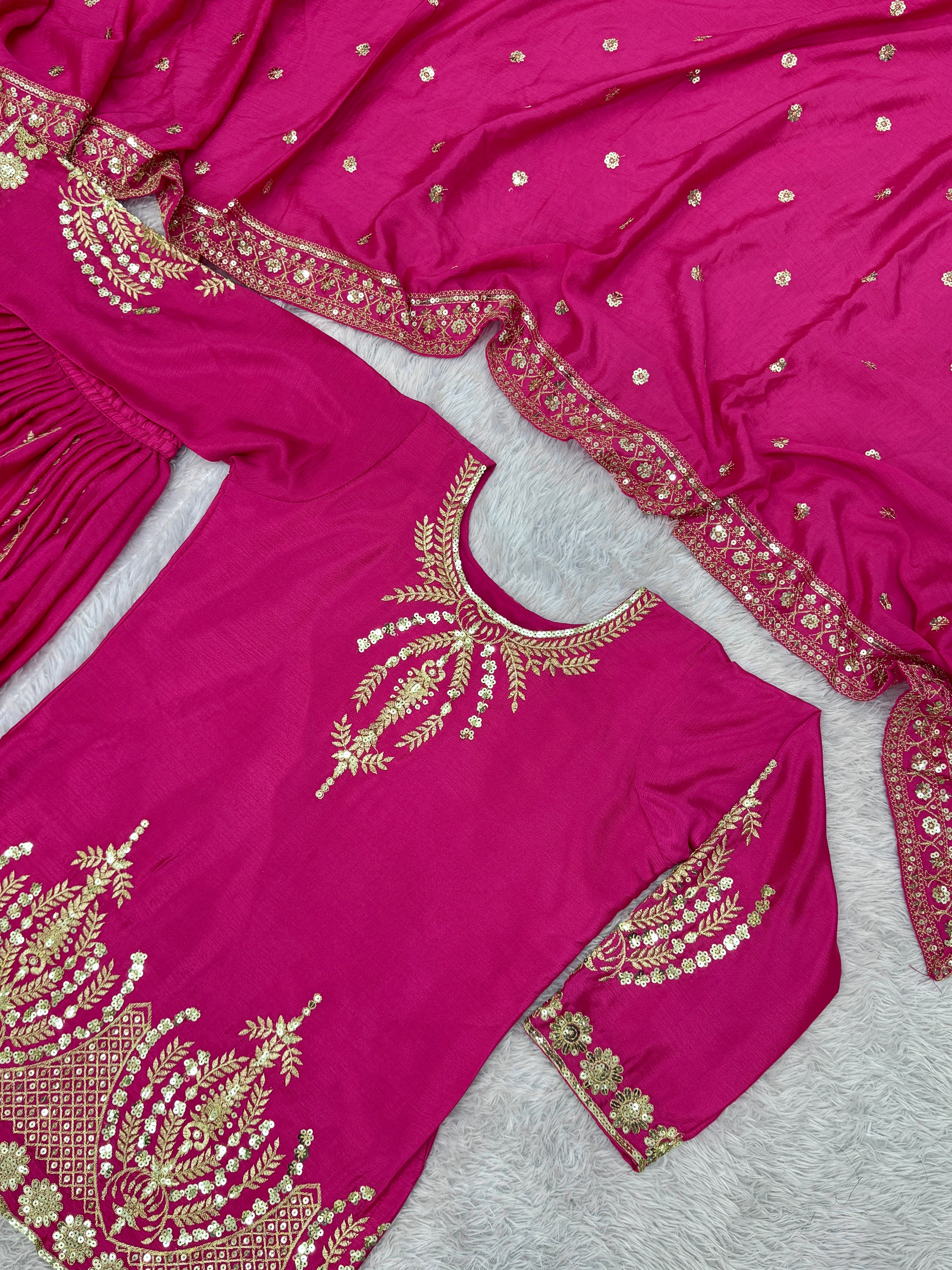 Party Wear Designer Top And Bottom With Dupatta