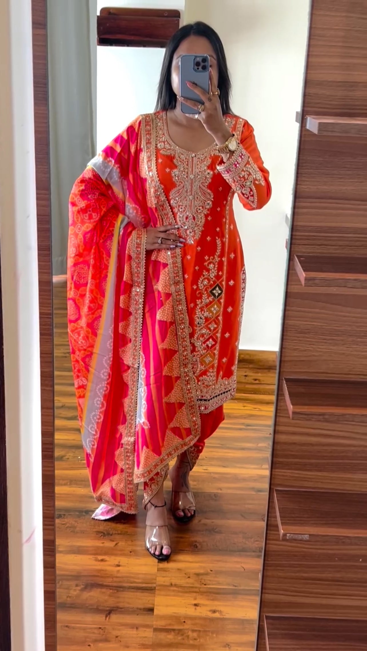 Party Wear Look Top ,Dhoti Salwar And Dupatta