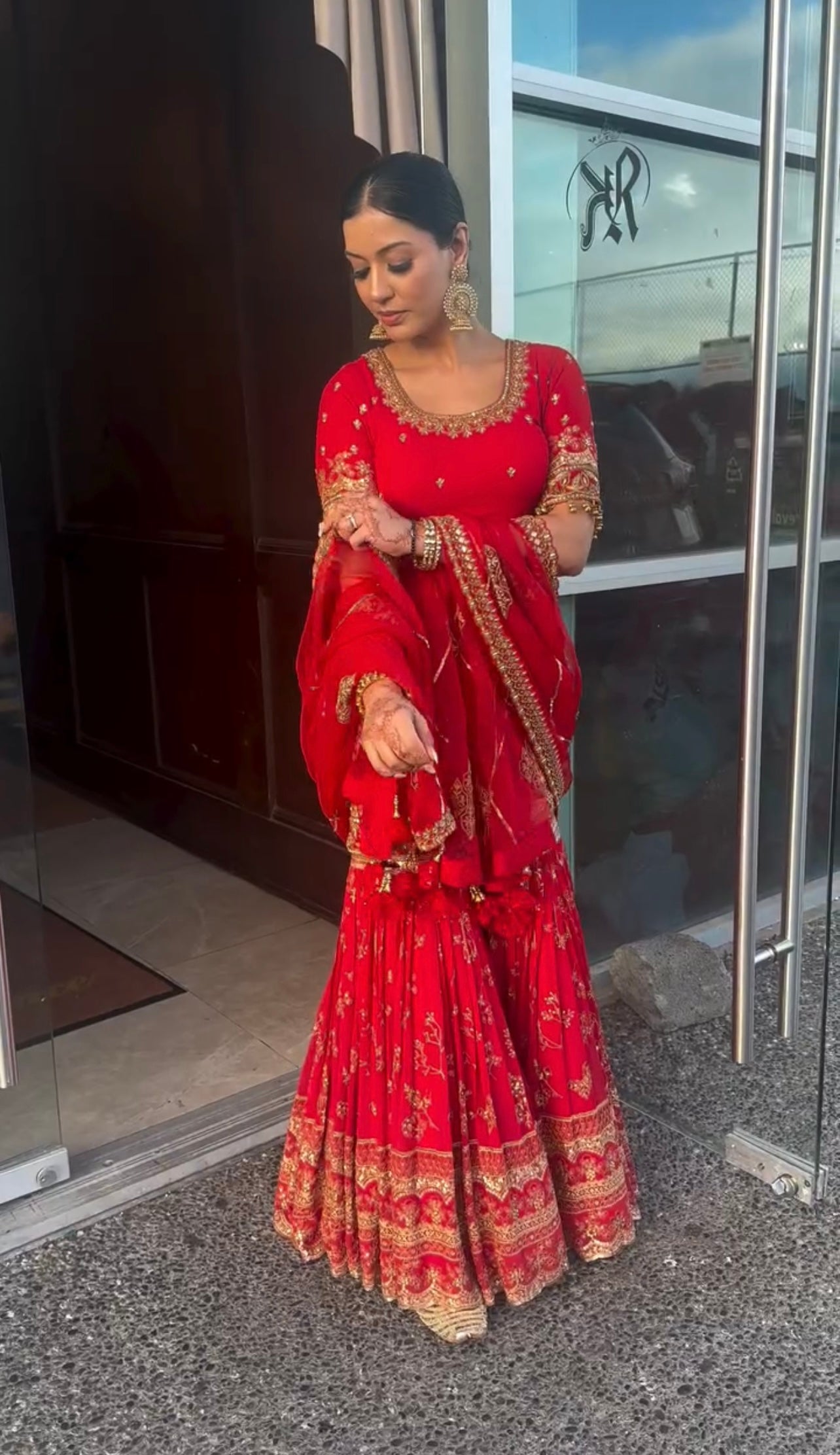 Designer Party Wear Look Top , Sharara Plazzo And Dupatta