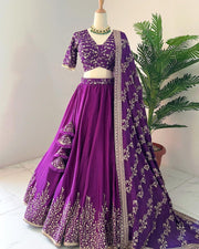 Beautiful Party Wear Lehenga Choli With Embroidery Sequence Work