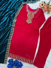 Party Wear Look Beautiful Top Plazzo And Dupatta