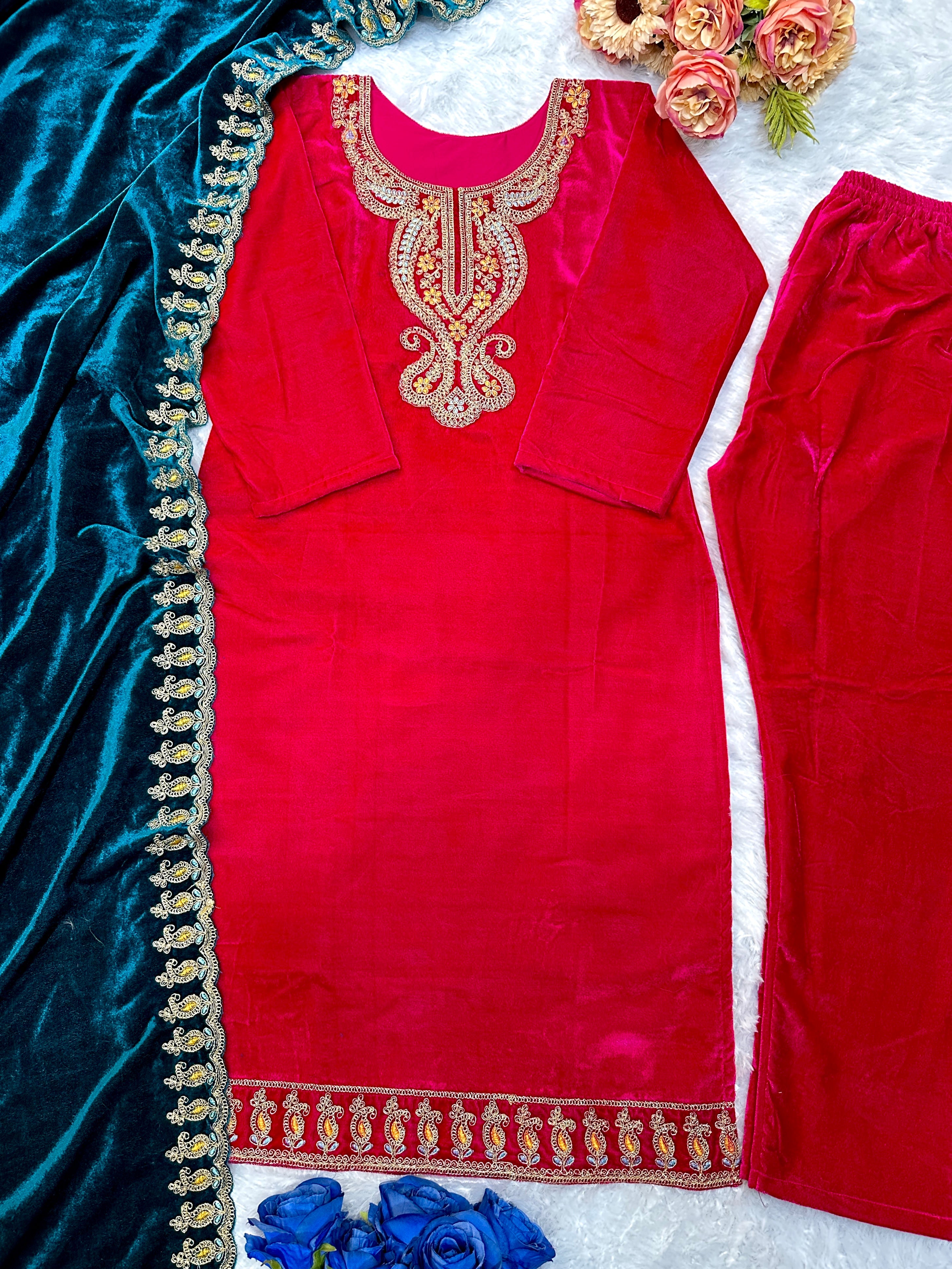 Party Wear Look Beautiful Top Plazzo And Dupatta