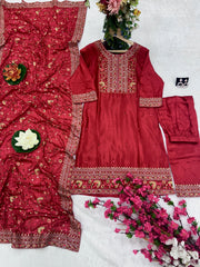 Party Wear Beautiful Suit-Pent And Fancy Dupatta