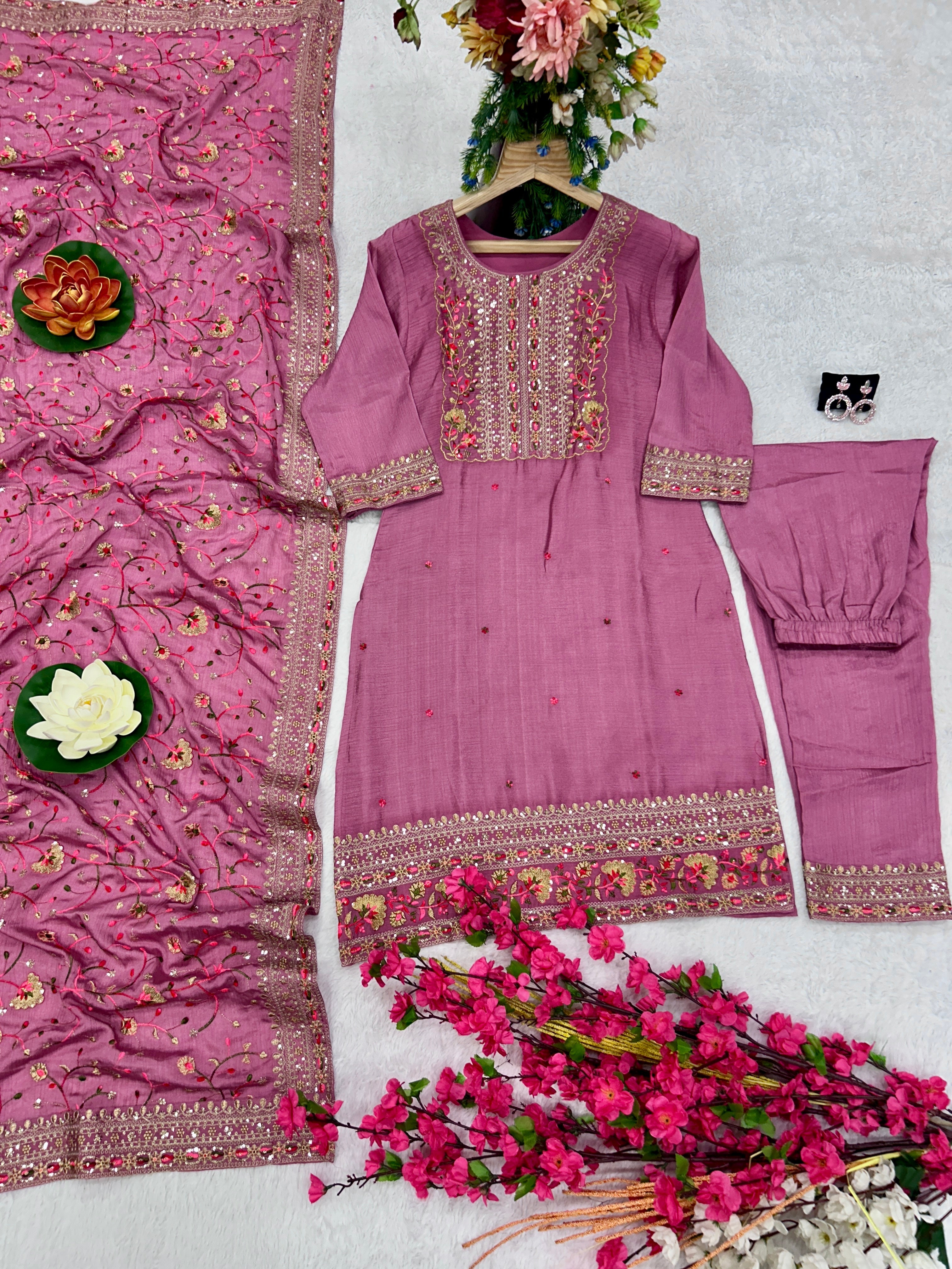 Party Wear Beautiful Suit-Pent And Fancy Dupatta