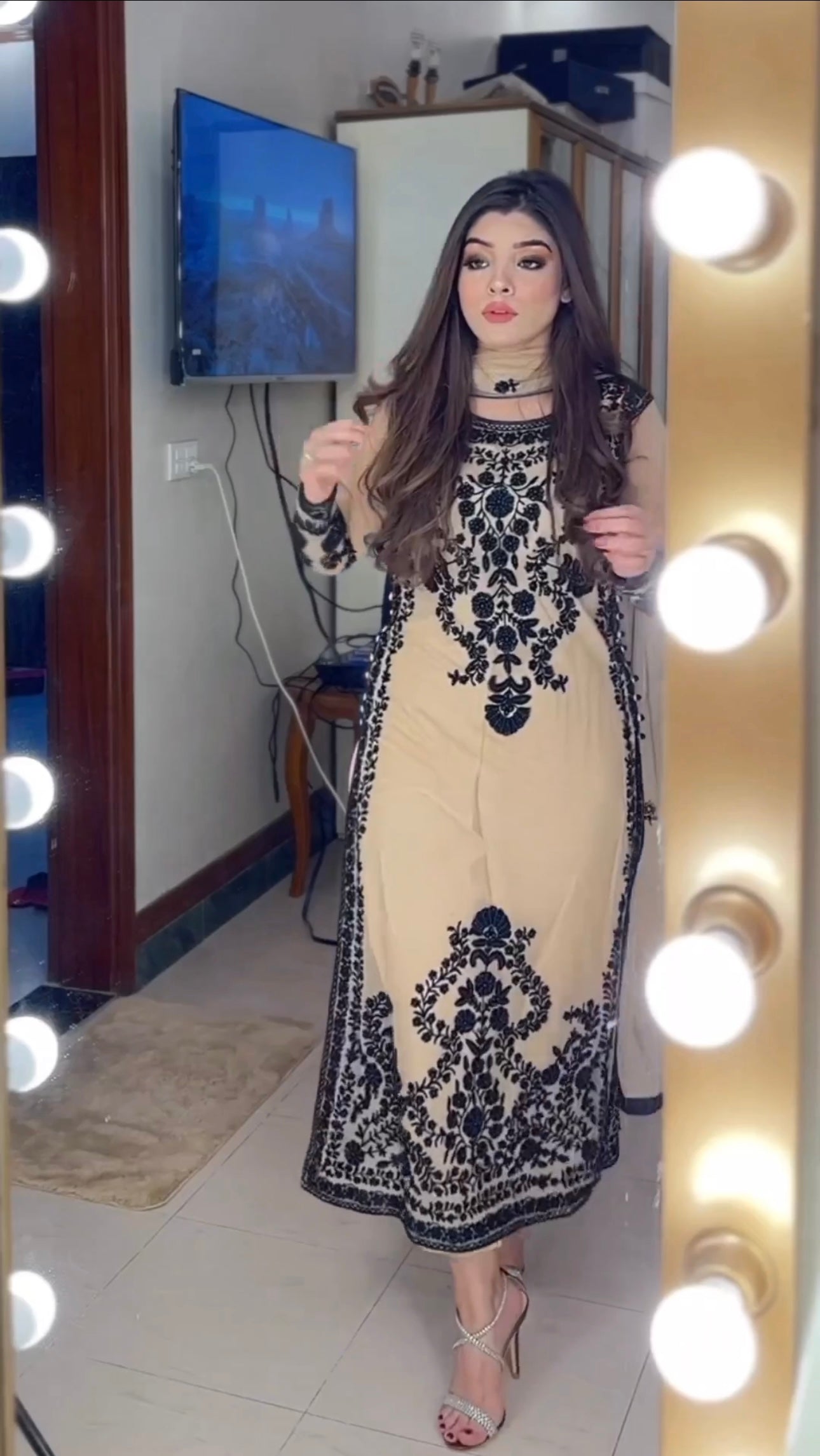 Designer Party Wear Top Bottom With Dupatta With Heavy Embroidery Work