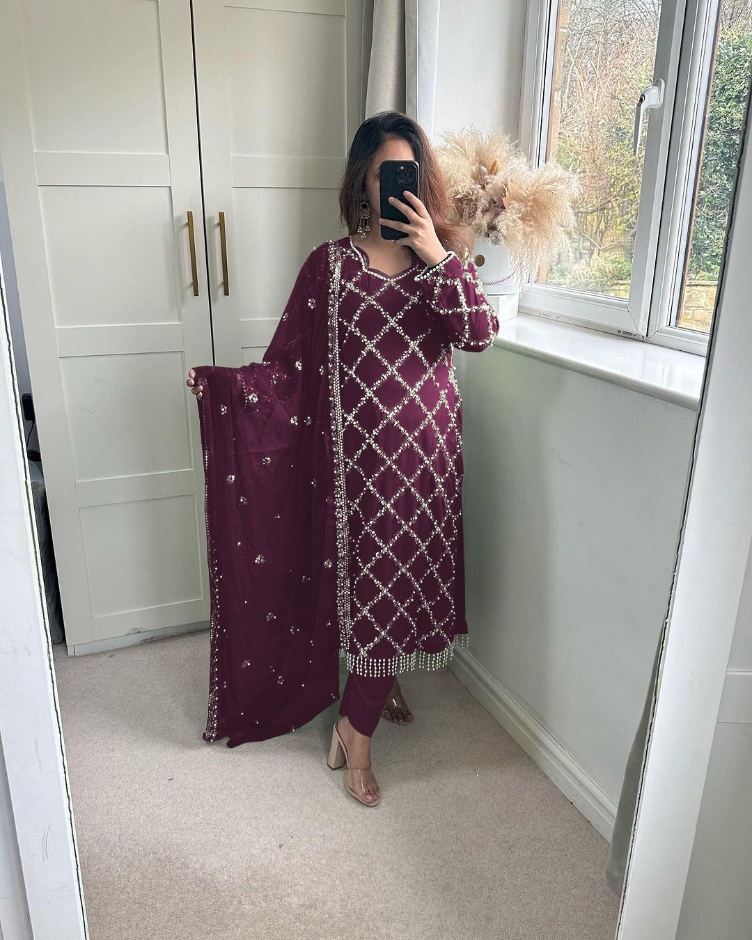 Party Wear Beautiful Top Bottom And Fancy Dupatta