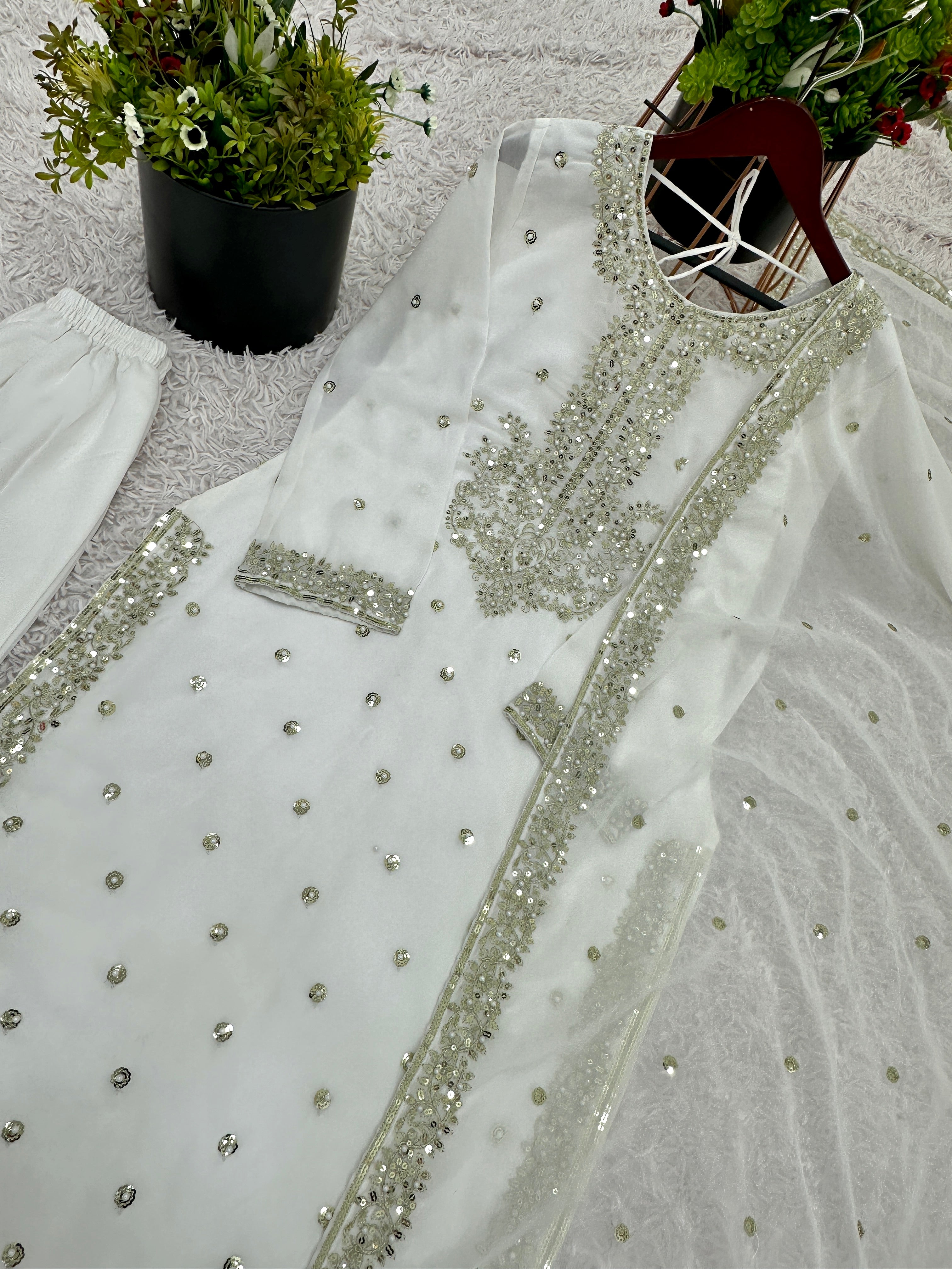 Designer Party Wear Look Fancy Top-Dupatta Sharara