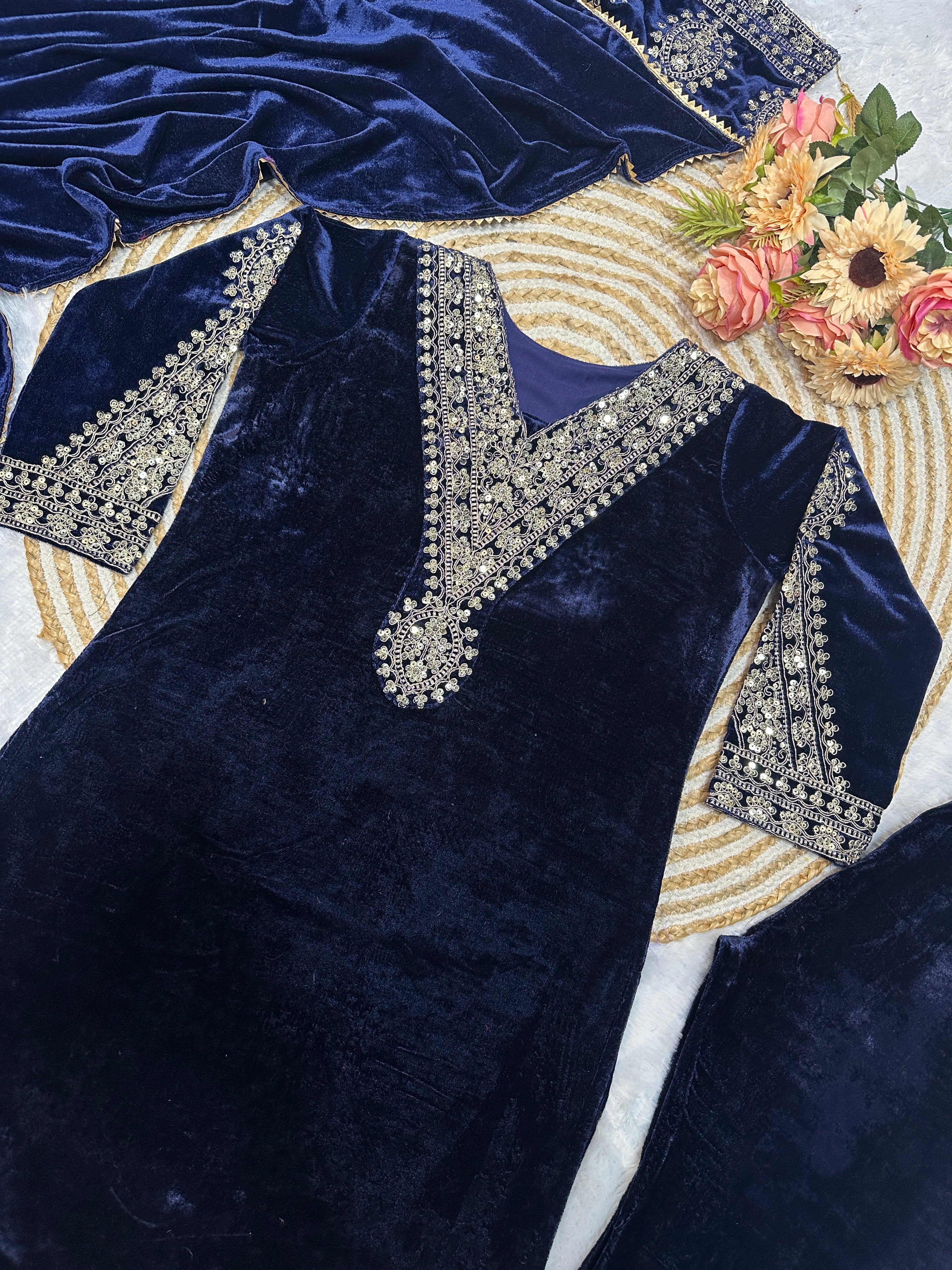 Designer Party Wear Look Top Plazzo And Dupatta