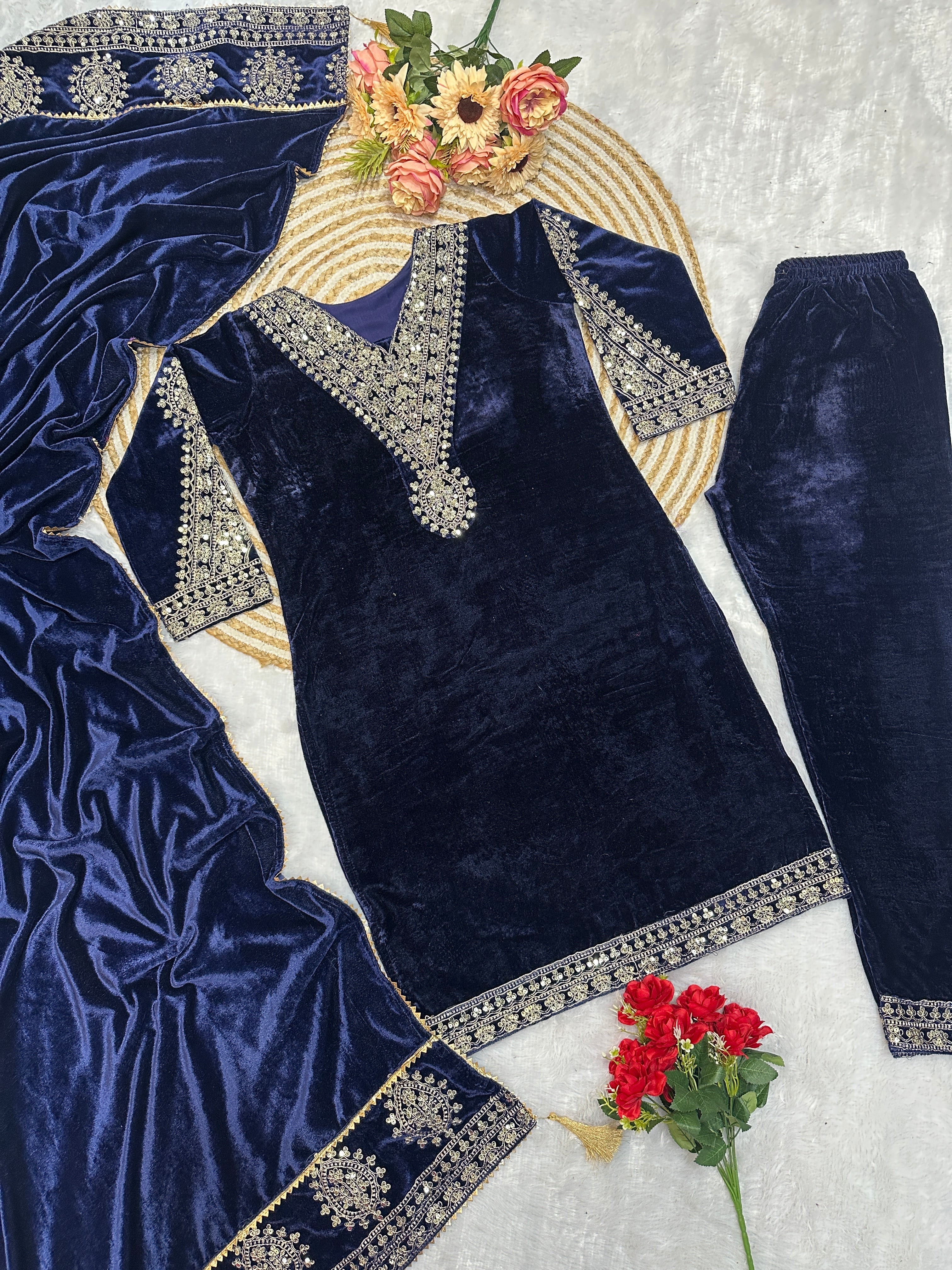 Designer Party Wear Look Top Plazzo And Dupatta